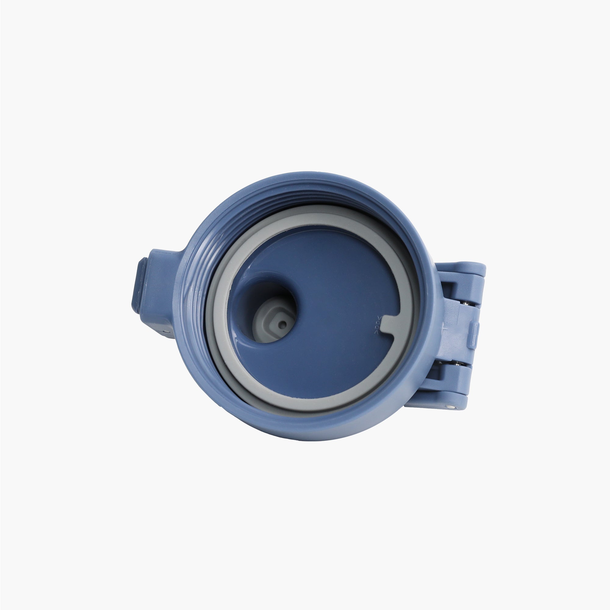 Angled view of blue replacement lid for TYESO SURGE Sports Bottle with Safety Lock #color_blue