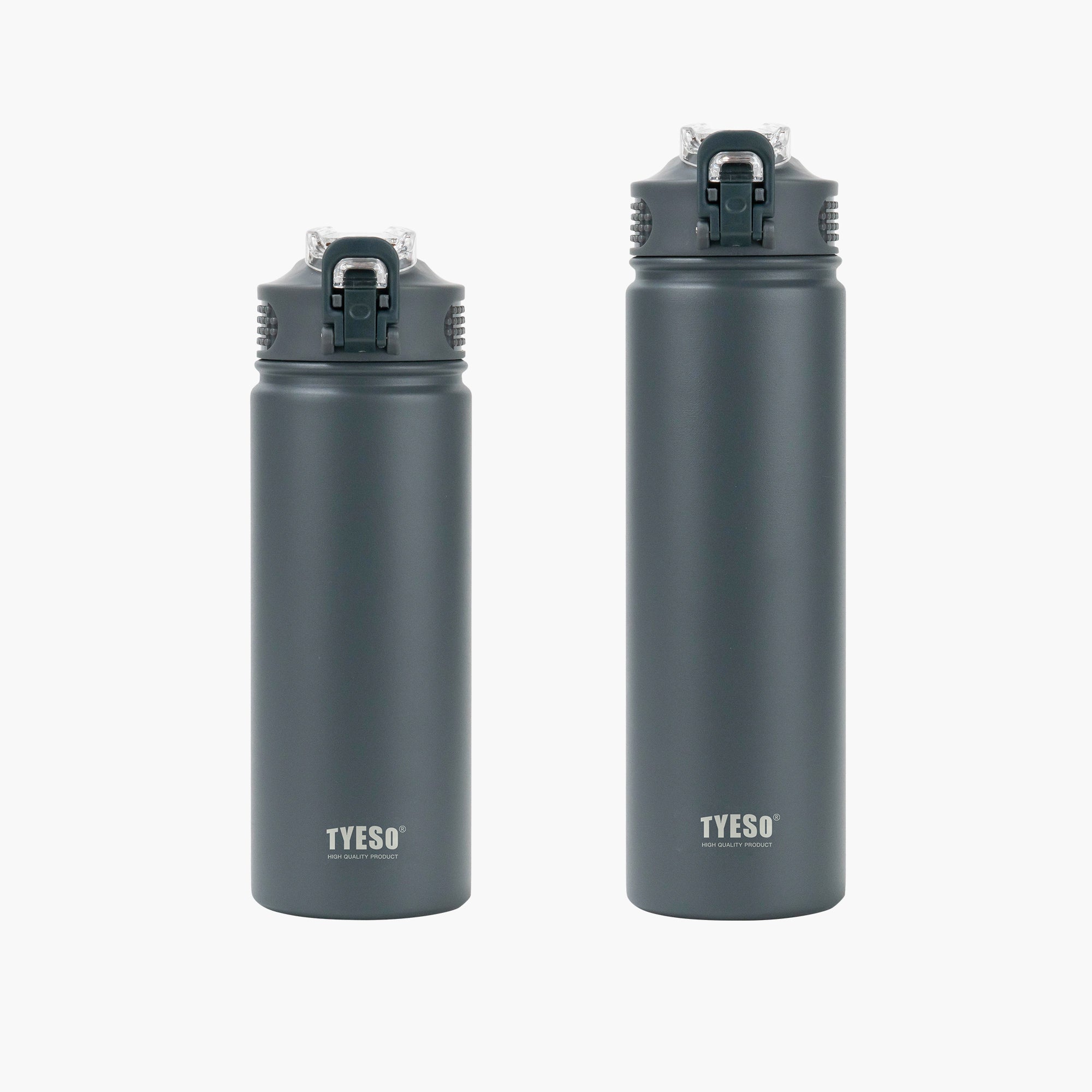 TYESO WANDER Lockable Straw Bottle in Gray, 20 oz – straw detail #color_gray