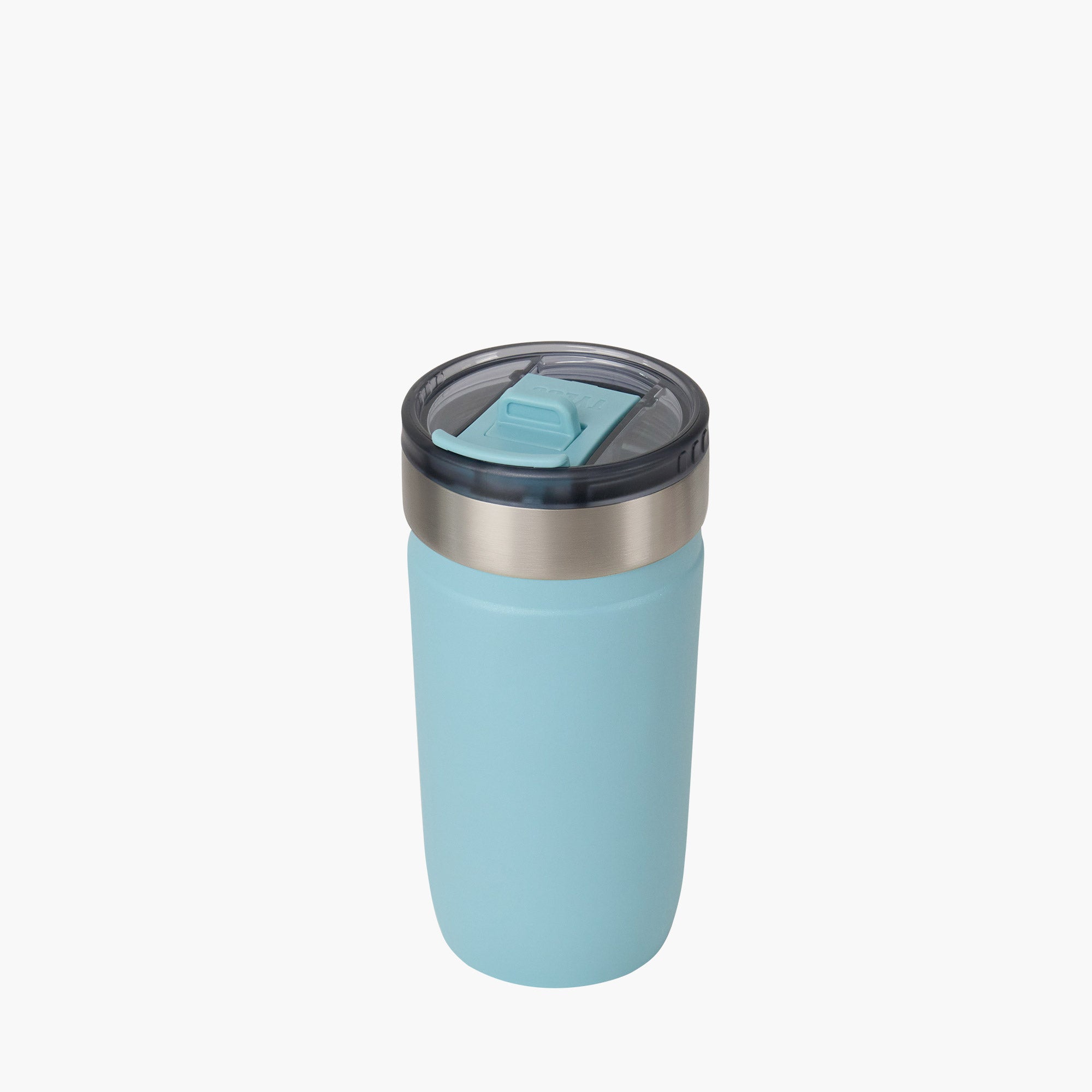 tyeso opaline 18oz blue insulated stainless tumbler 18/8 steel BPA free glitter finish top view #color_blue