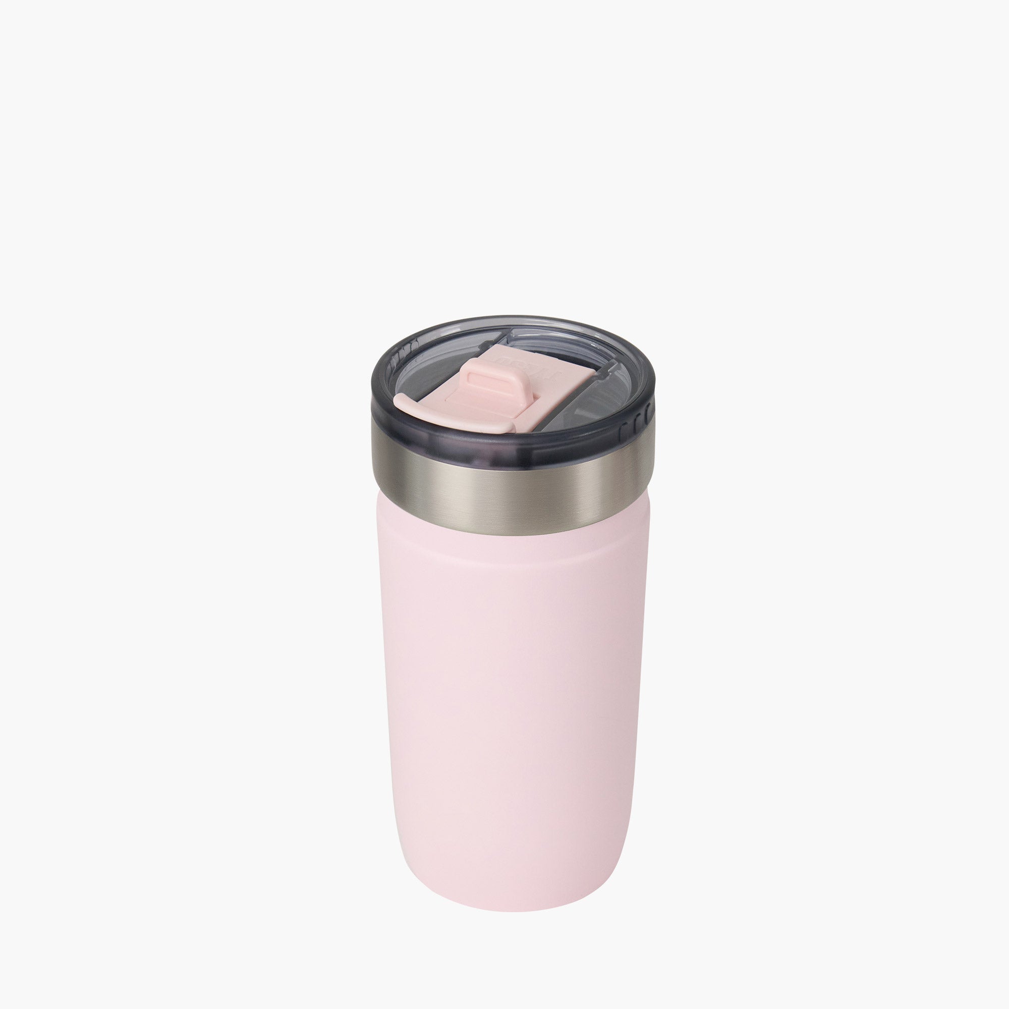 tyeso opaline 18oz pink insulated stainless tumbler 18/8 steel BPA free glitter finish top view #color_pink