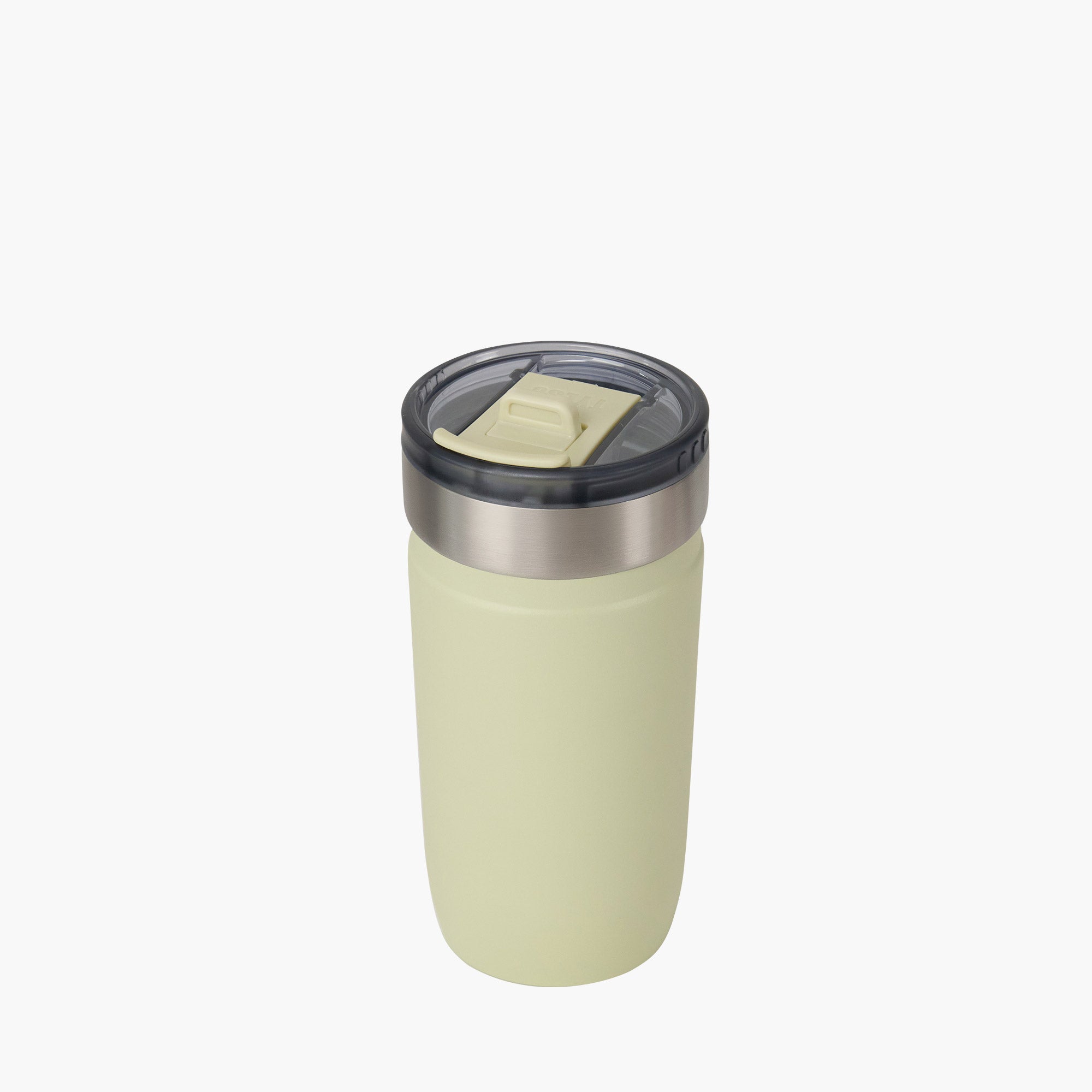 tyeso opaline 18oz yellow insulated stainless tumbler 18/8 steel BPA free glitter finish top view #color_yellow