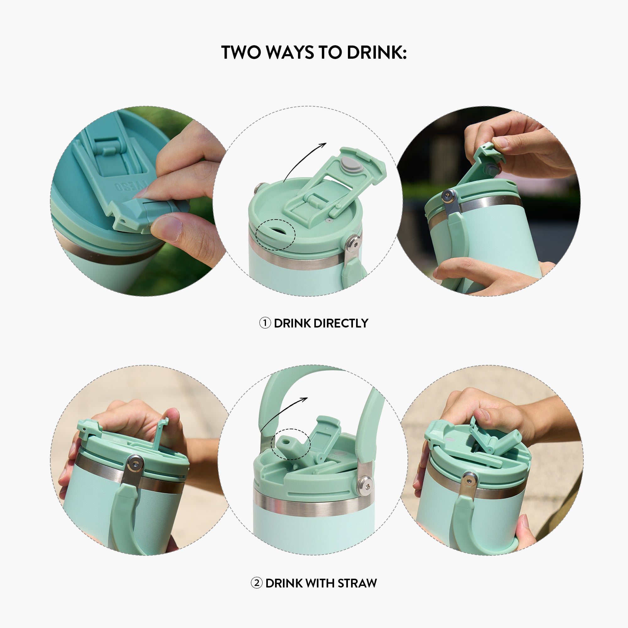 ROAM Tumbler 2.0 dengan Flip Straw &amp; Sip Tudung