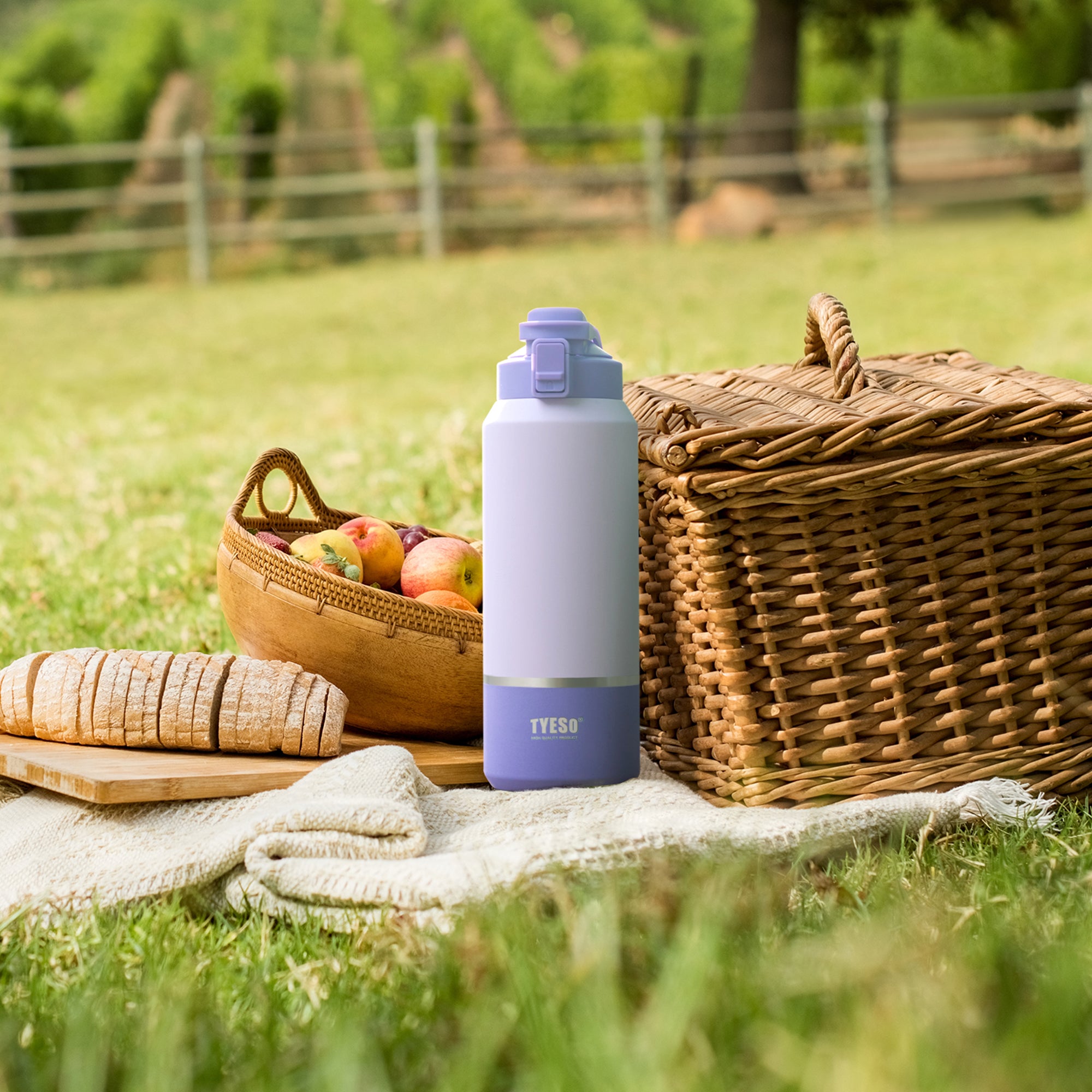 40oz（1.2L）- PowerFlow ColorBlock Sports Bottle with Safety Lock