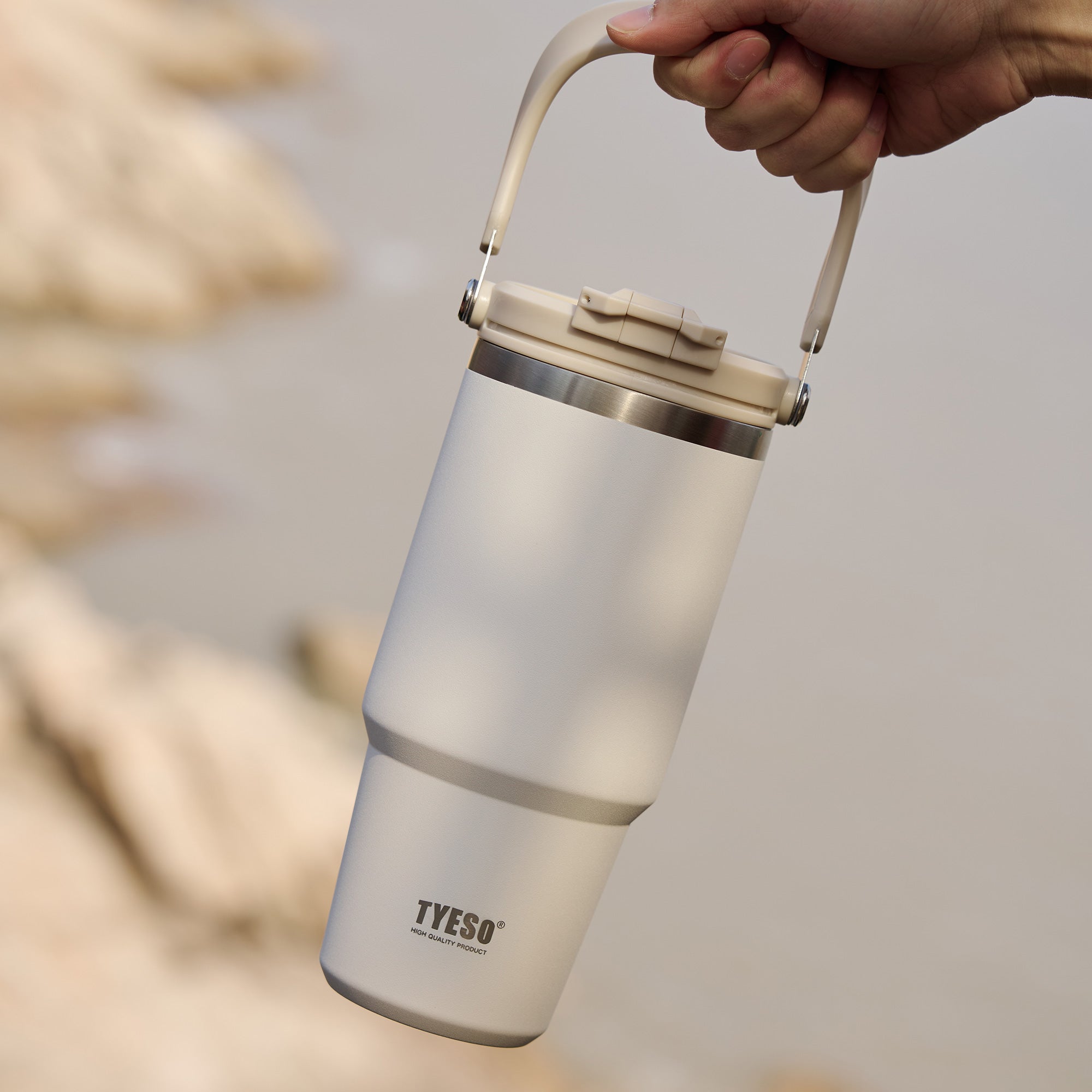 20 oz (600ml) - Tyeso New ROAM Tumbler with Flip Straw & Sip Lid