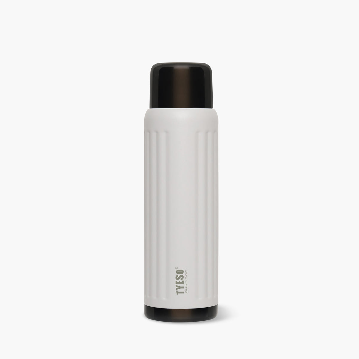 FLUTE 25 oz vacuum insulated bottle in Light Gray with cup lid #color_light gray
