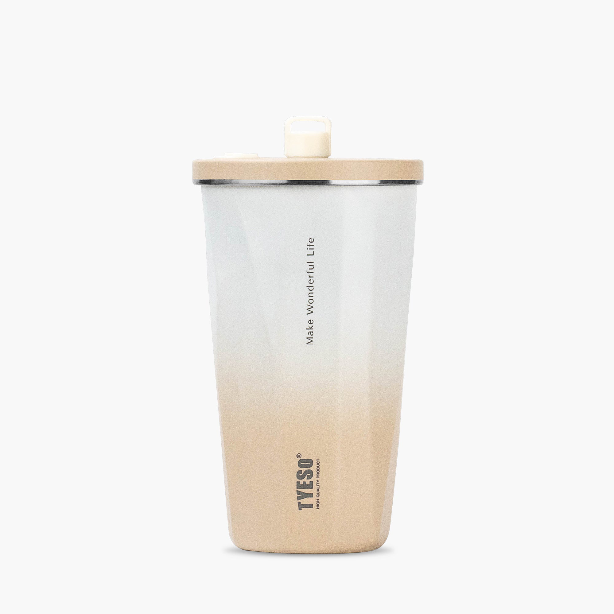 TYESO_FLAIR Tumbler with Lid and Retractable Straw_Brown_20OZ
