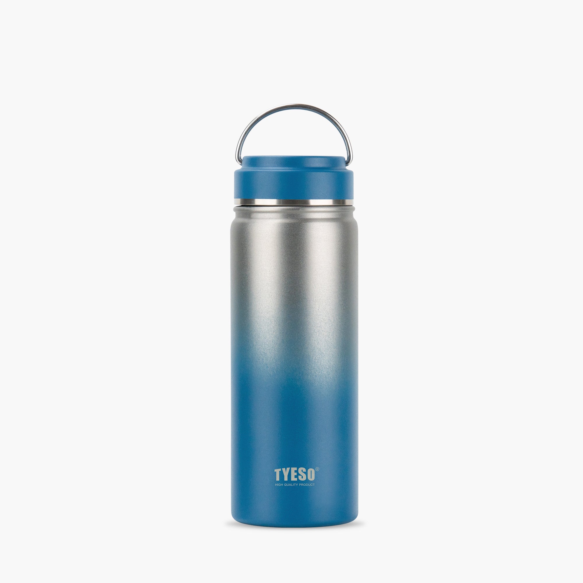 TYESO_Sports Bottle With Steel Handle #318_Blue_20oz