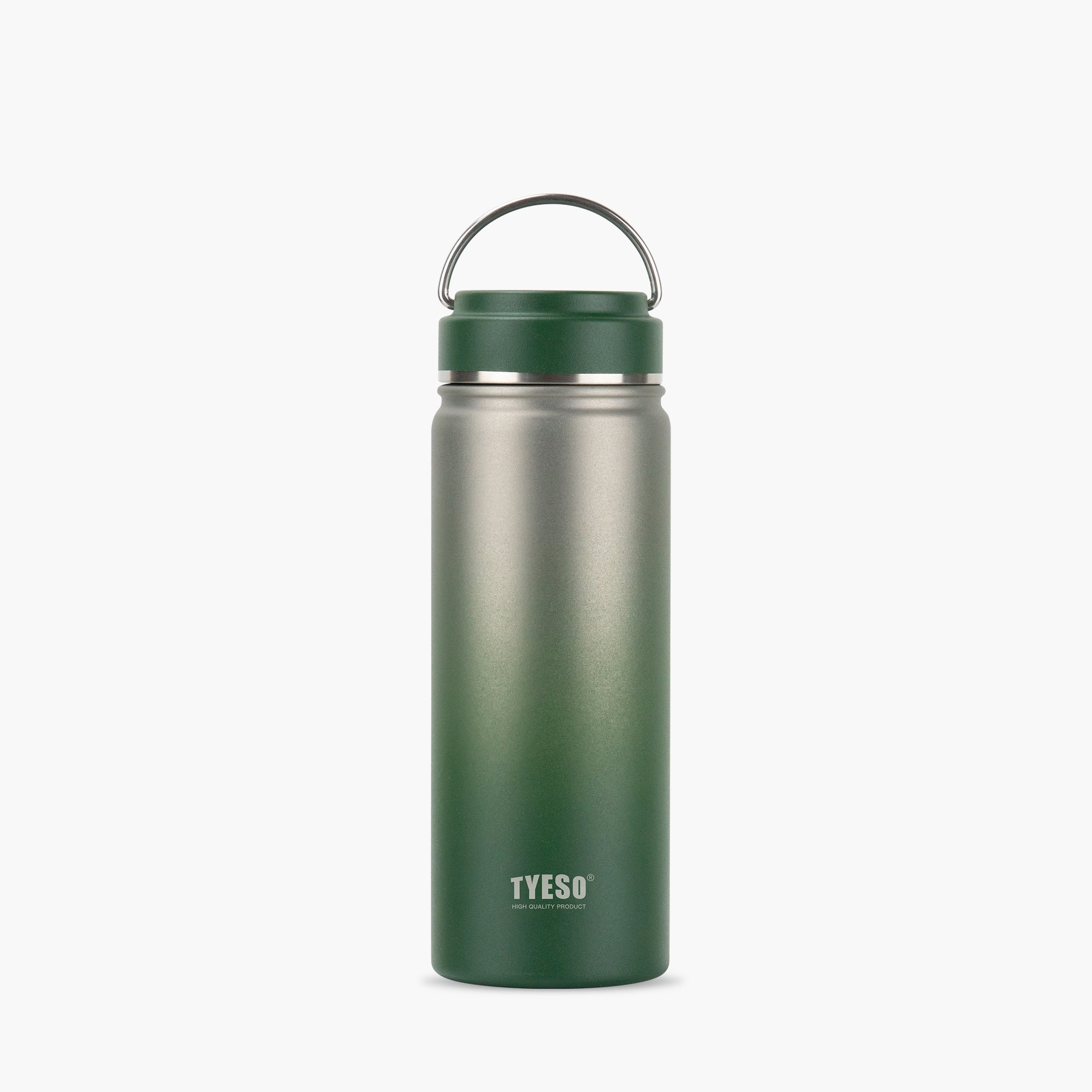 TYESO_Sports Bottle With Steel Handle #318_Green_20oz