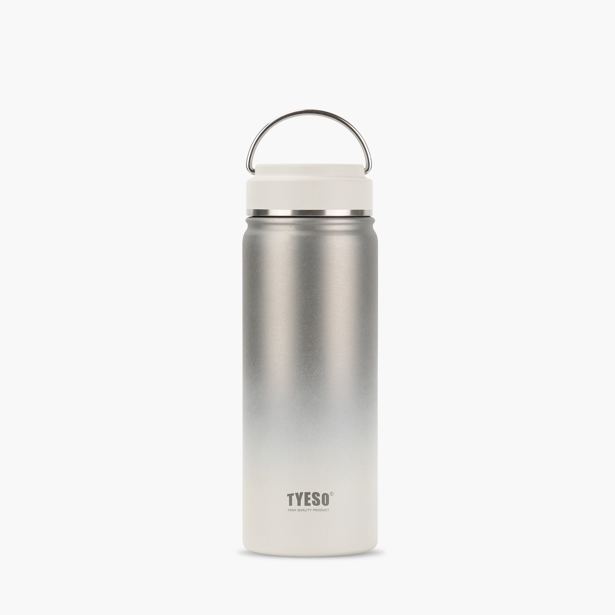 TYESO_Sports Bottle With Steel Handle #318_White_20oz