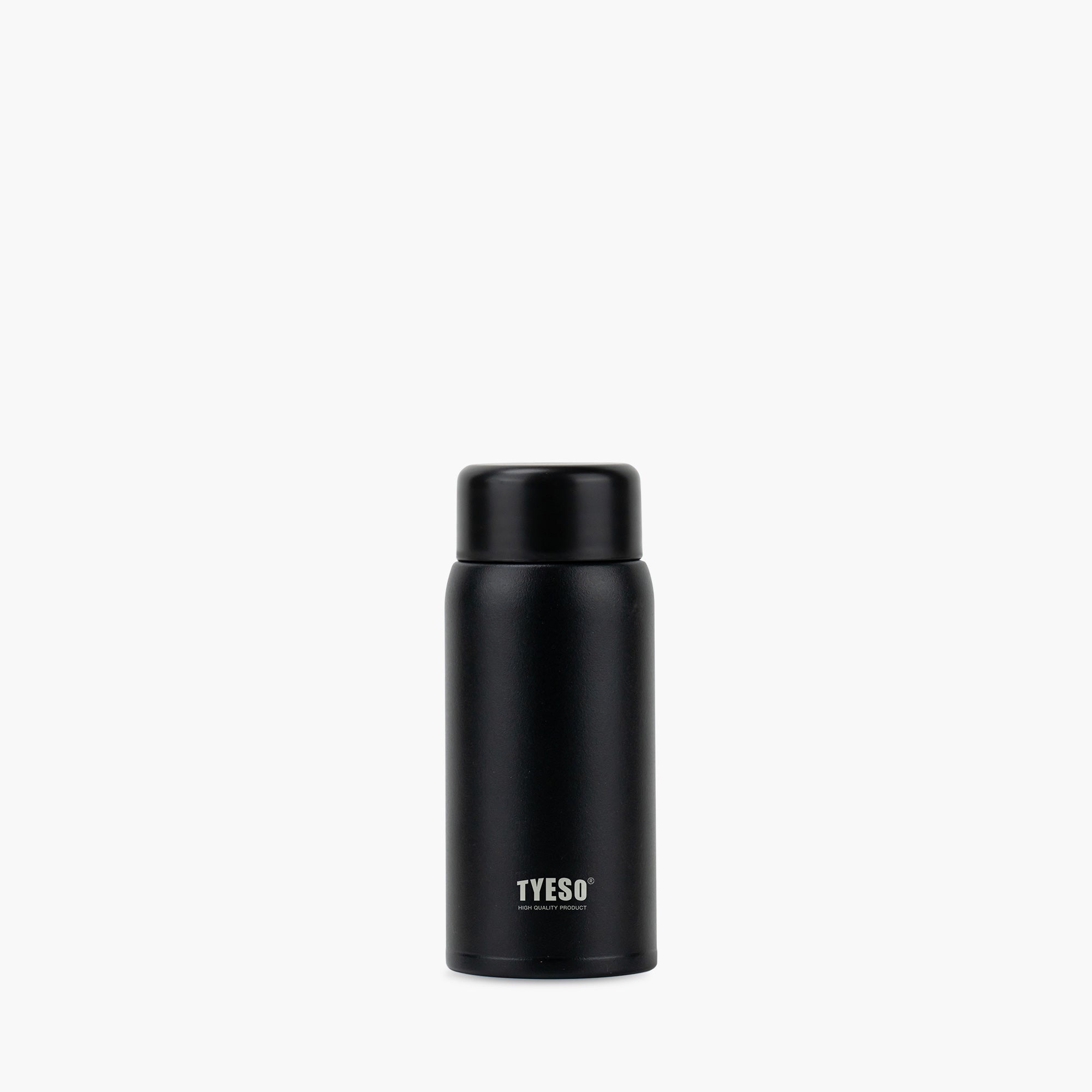 TYESO_Stainless Steel Lightweight Mini Stylish Pocket Bottle_Black_5OZ