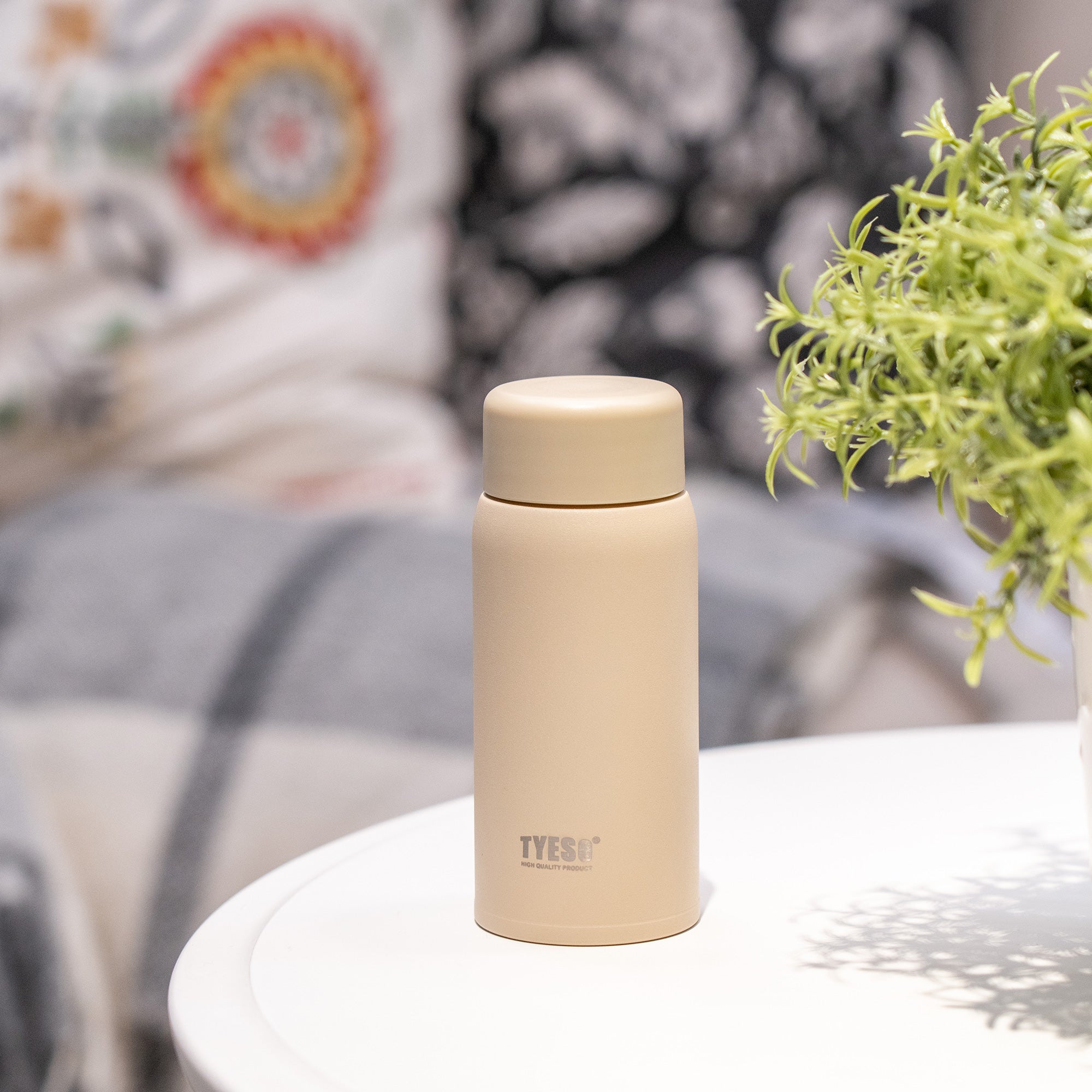 TYESO_Stainless Steel Lightweight Mini Stylish Pocket Bottle_Mocha_5OZ 1