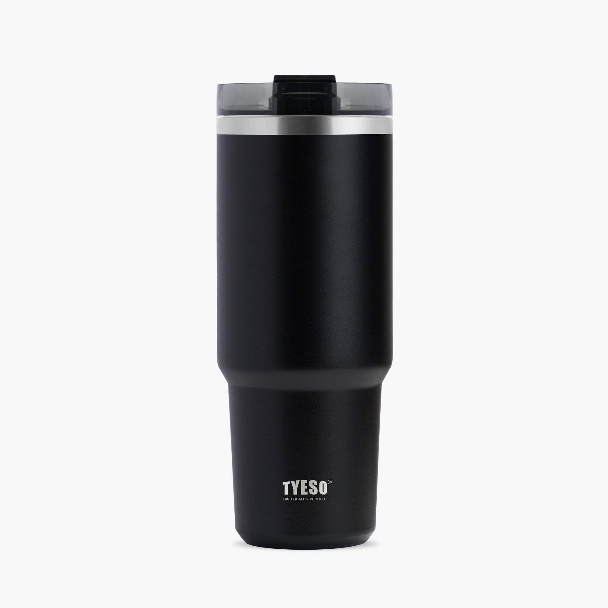 TYESO_Stainless Steel Tumbler with Straw 12_Black_30oz