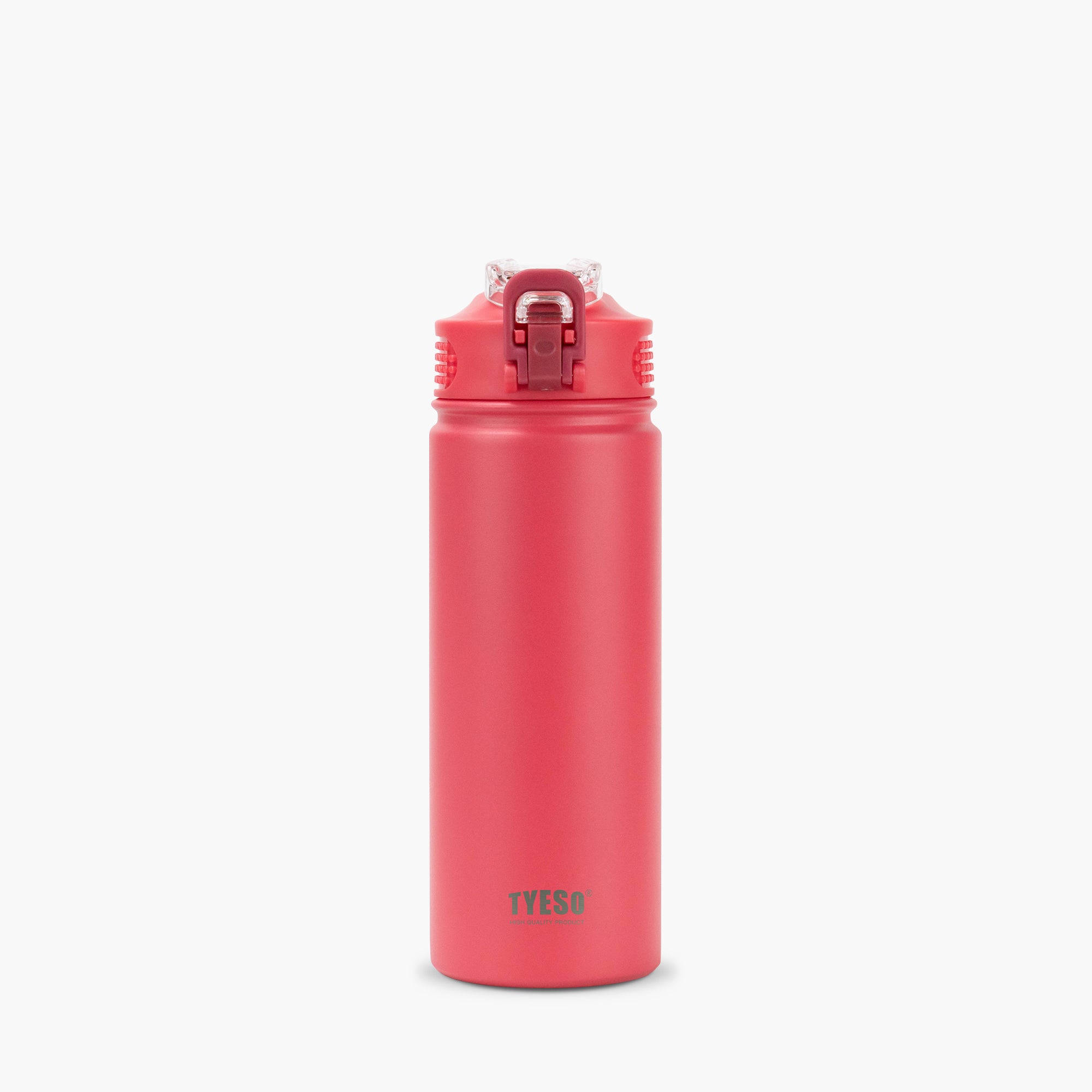 TYESO_Wander lockable Stainless Steel Sports Bottle With Straw_Rose Red_20oz