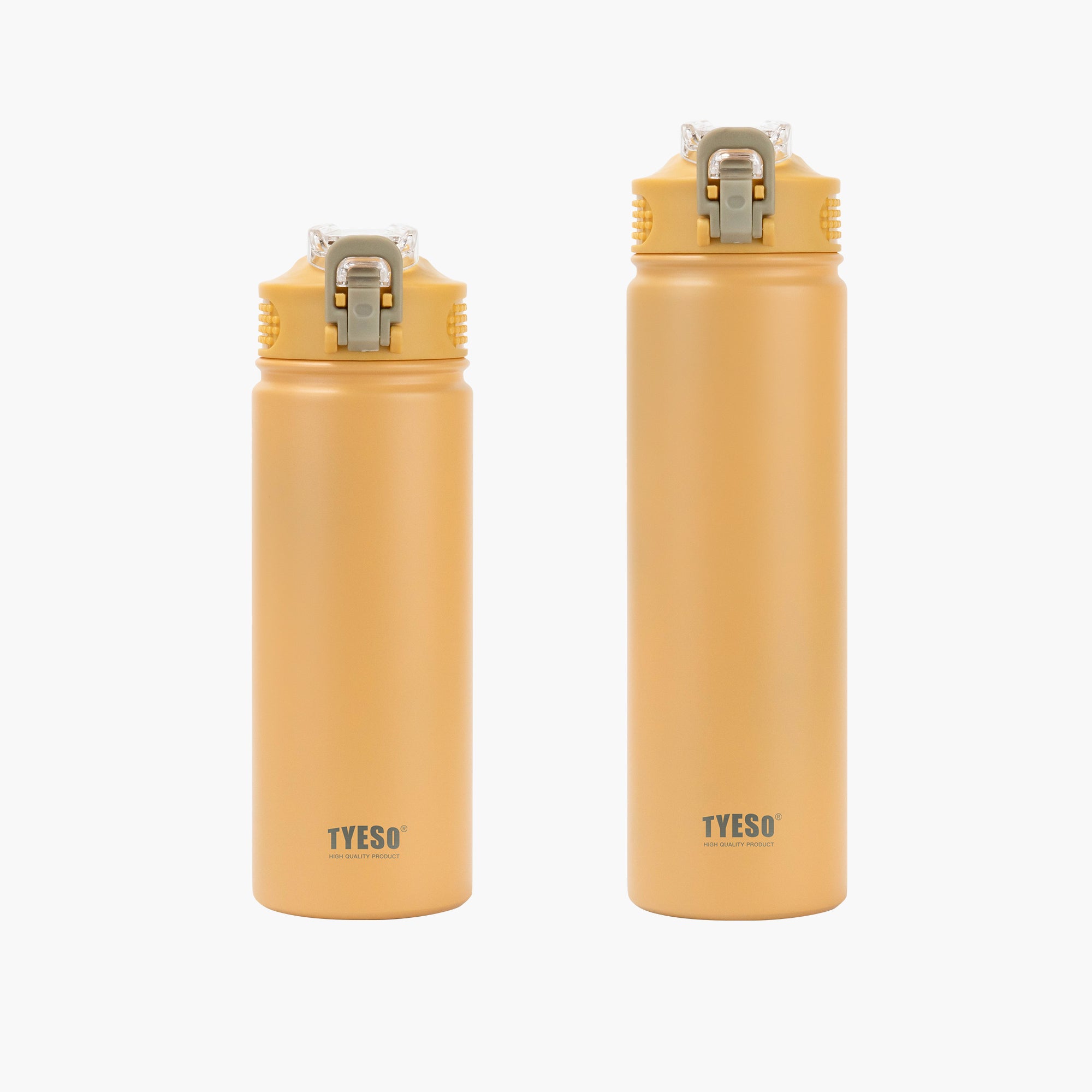 TYESO_Wander lockable Stainless Steel Sports Bottle With Straw_Yellow_20o&25oz