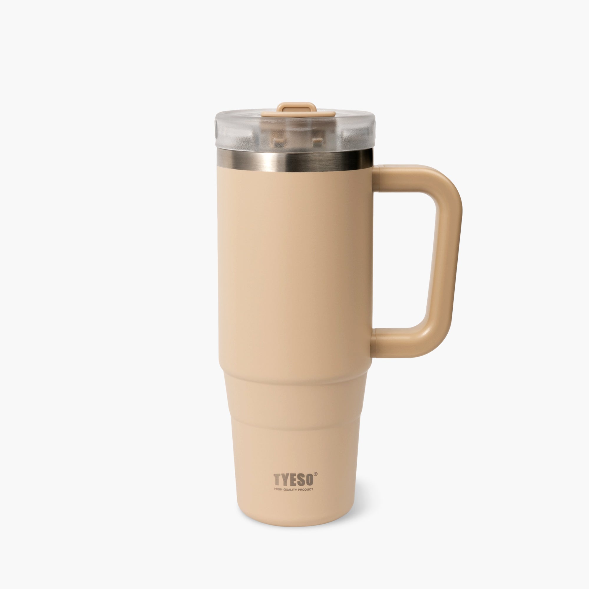 TYESO AURA POP ceramic-coated straw tumbler in Latte, 30 oz #color_latte