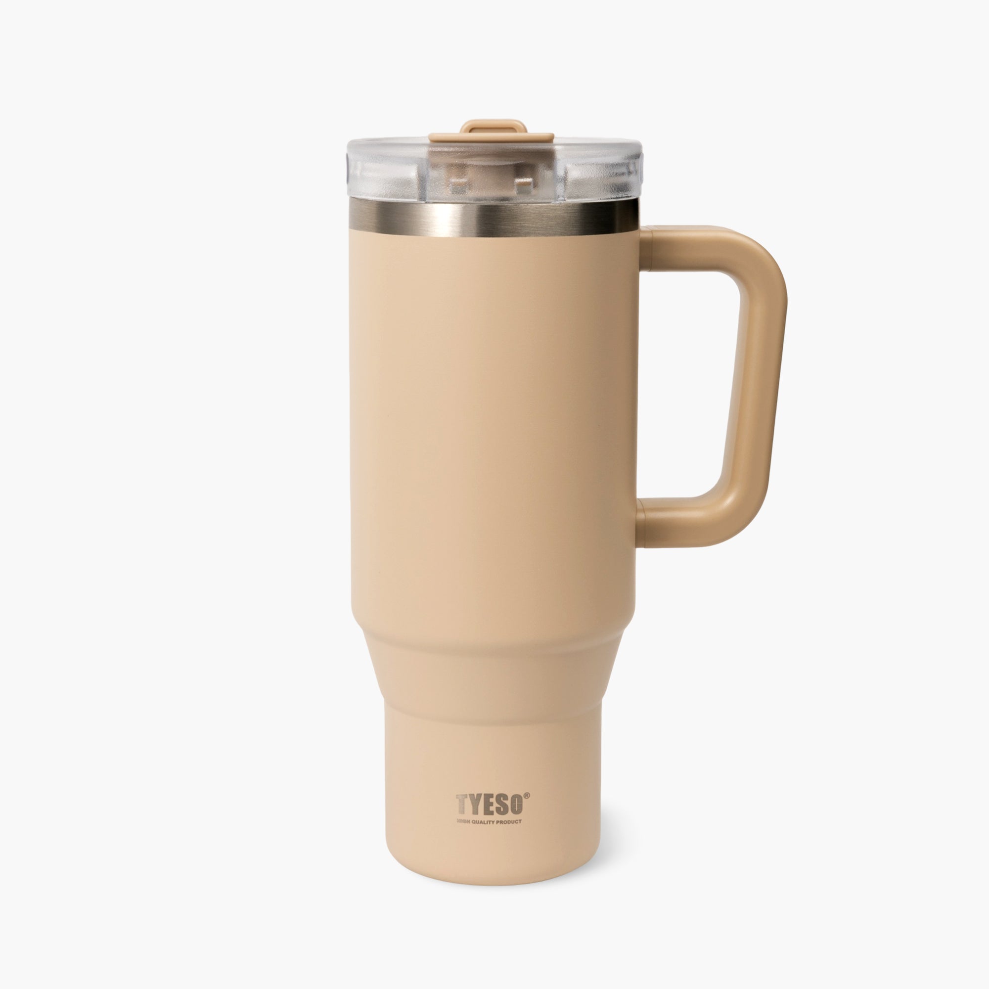 TYESO AURA POP ceramic-coated straw tumbler in Latte, 40 oz #color_latte