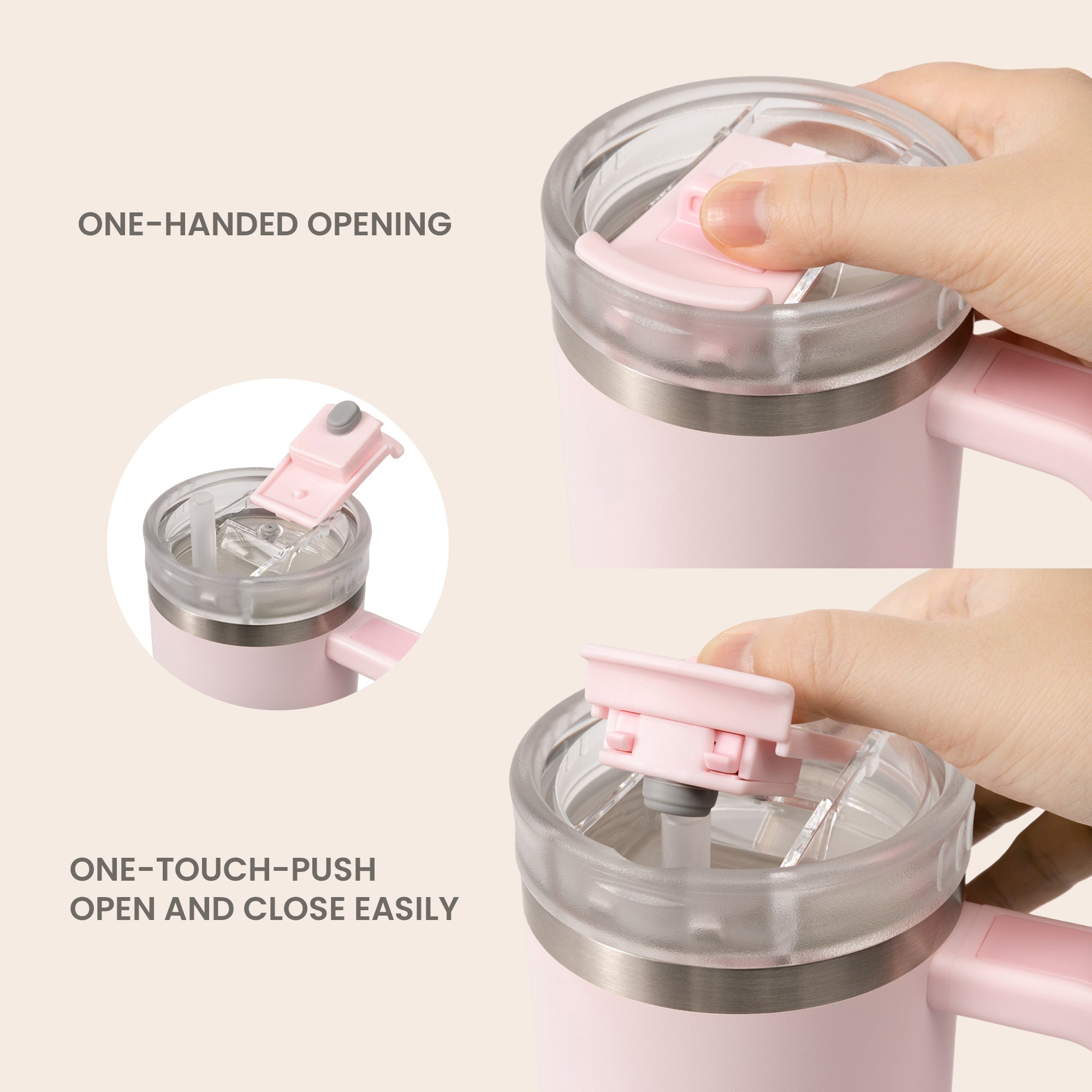 AURA POP Tumbler Pink one-handed opening selling point image #color_pink