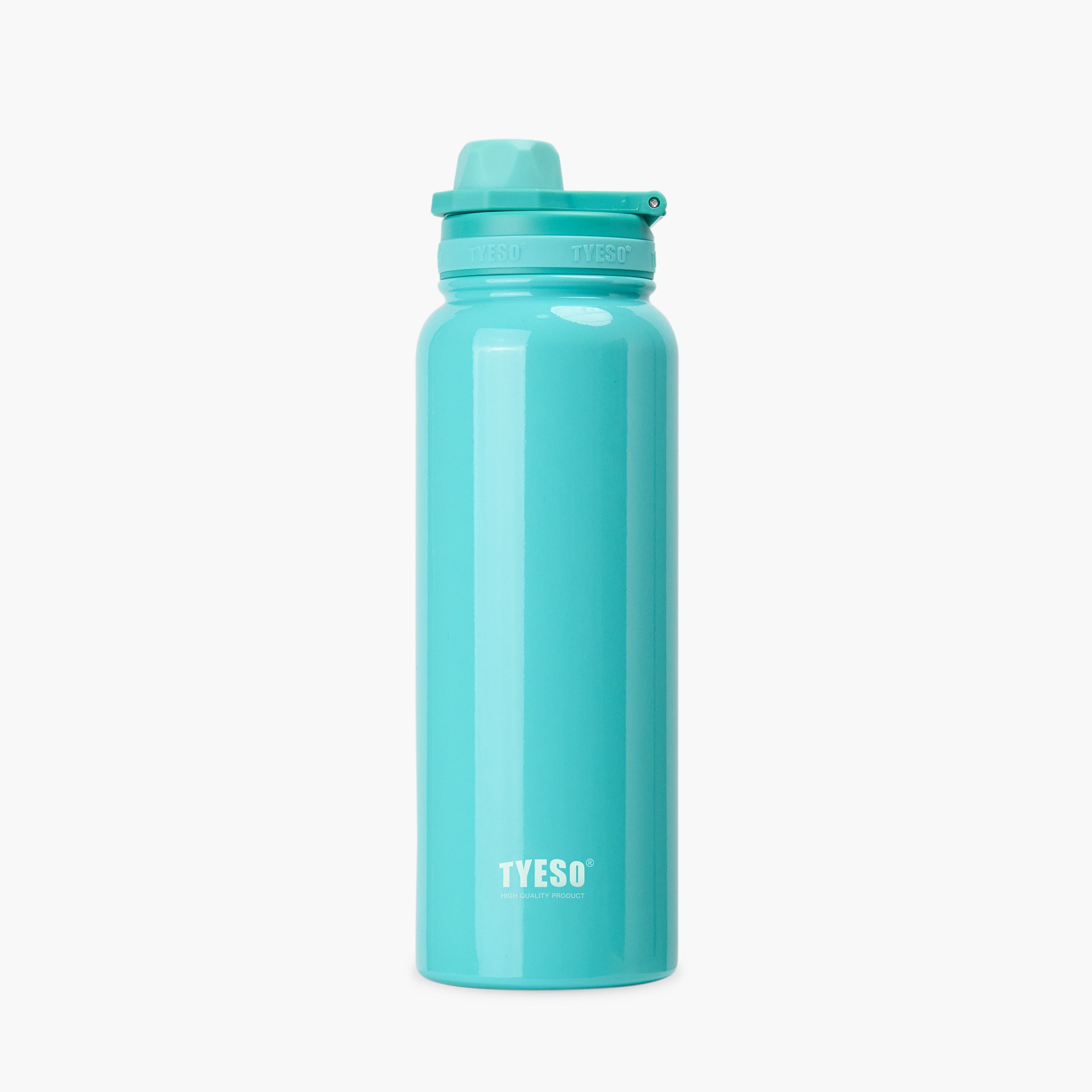 Front view of the green 35 oz TYESO AERIS REVIVE lightweight sports bottle #color_green