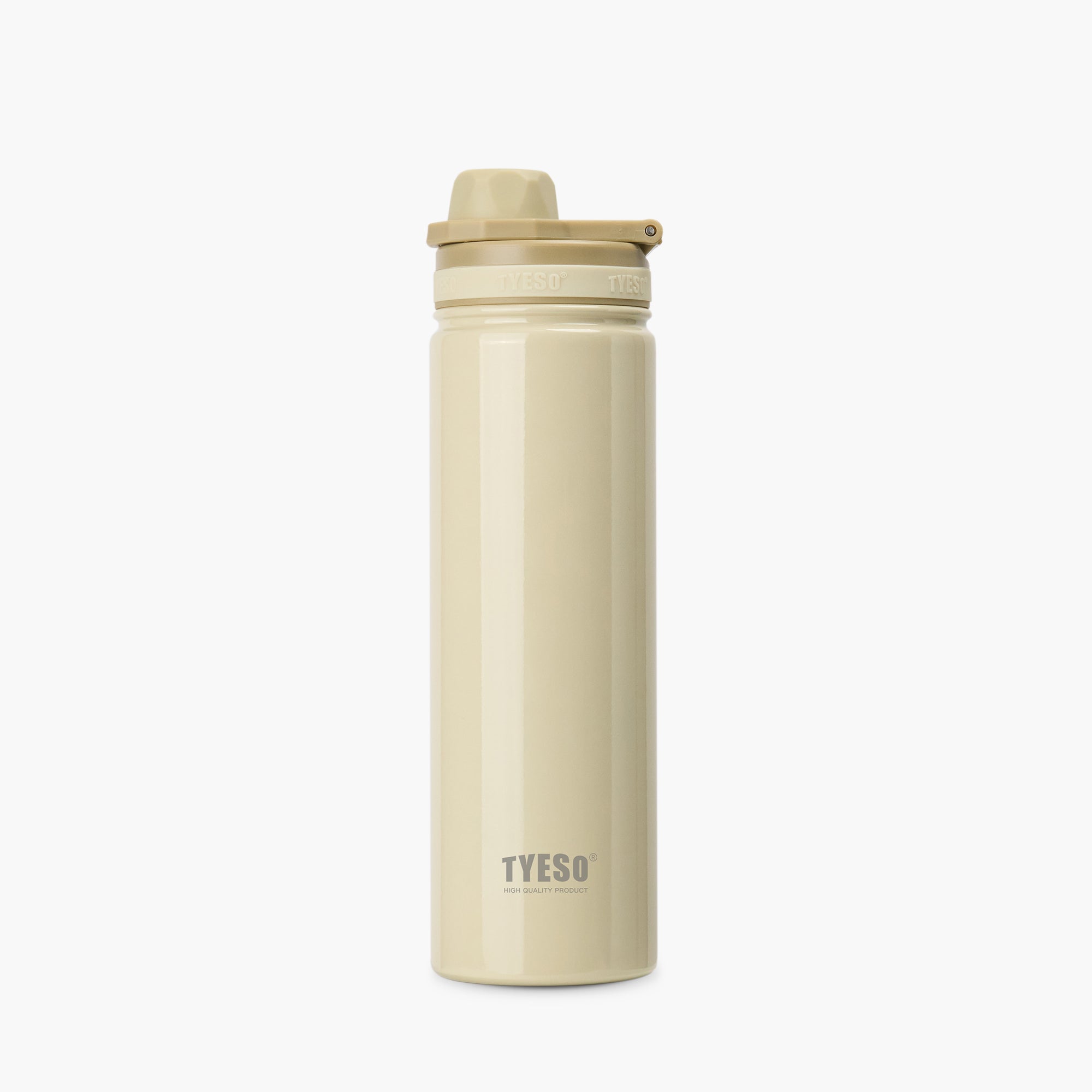 Front view of the mocha 25 oz TYESO AERIS REVIVE lightweight sports bottle #color_mocha