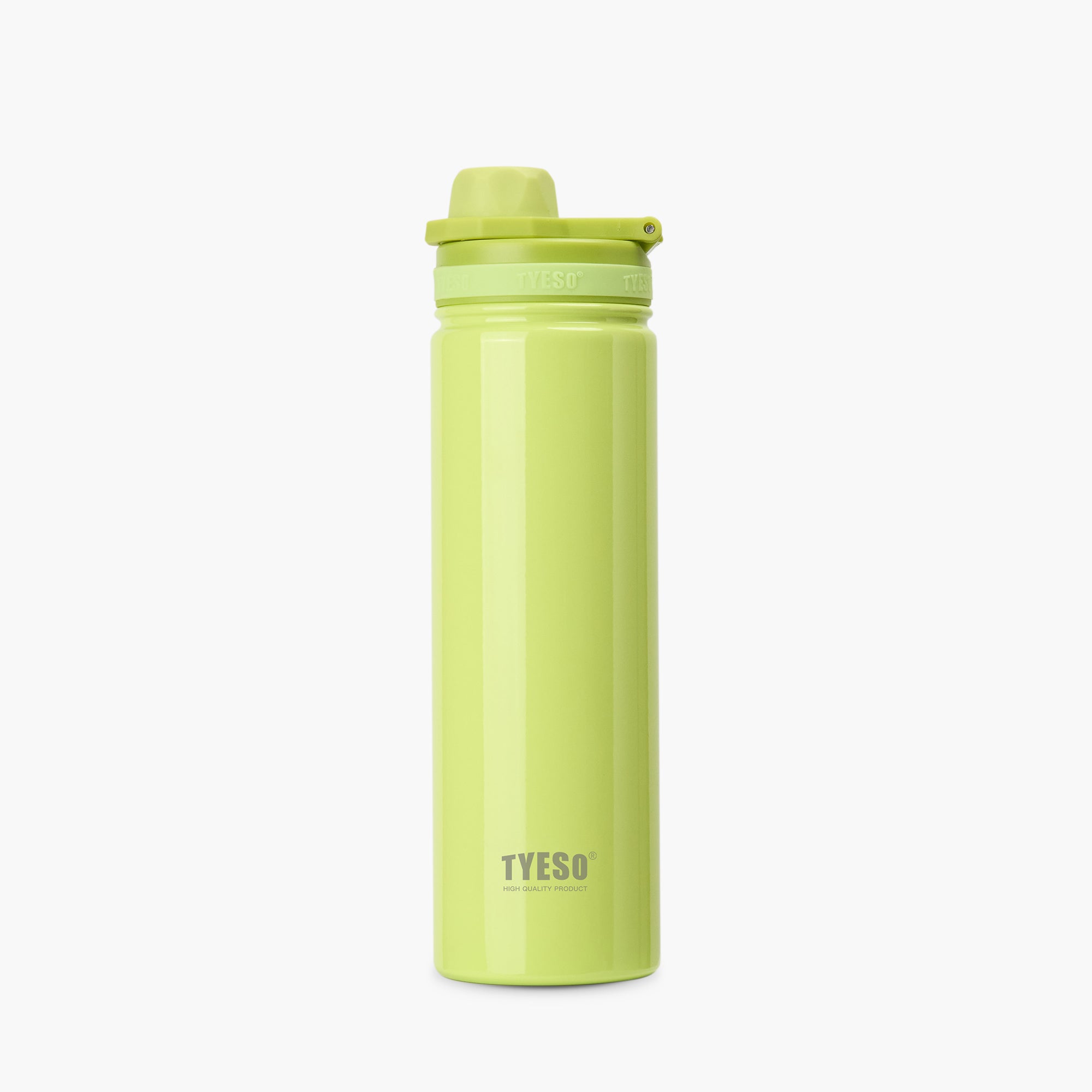 Front view of the yellow 25 oz TYESO AERIS REVIVE lightweight sports bottle #color_yellow