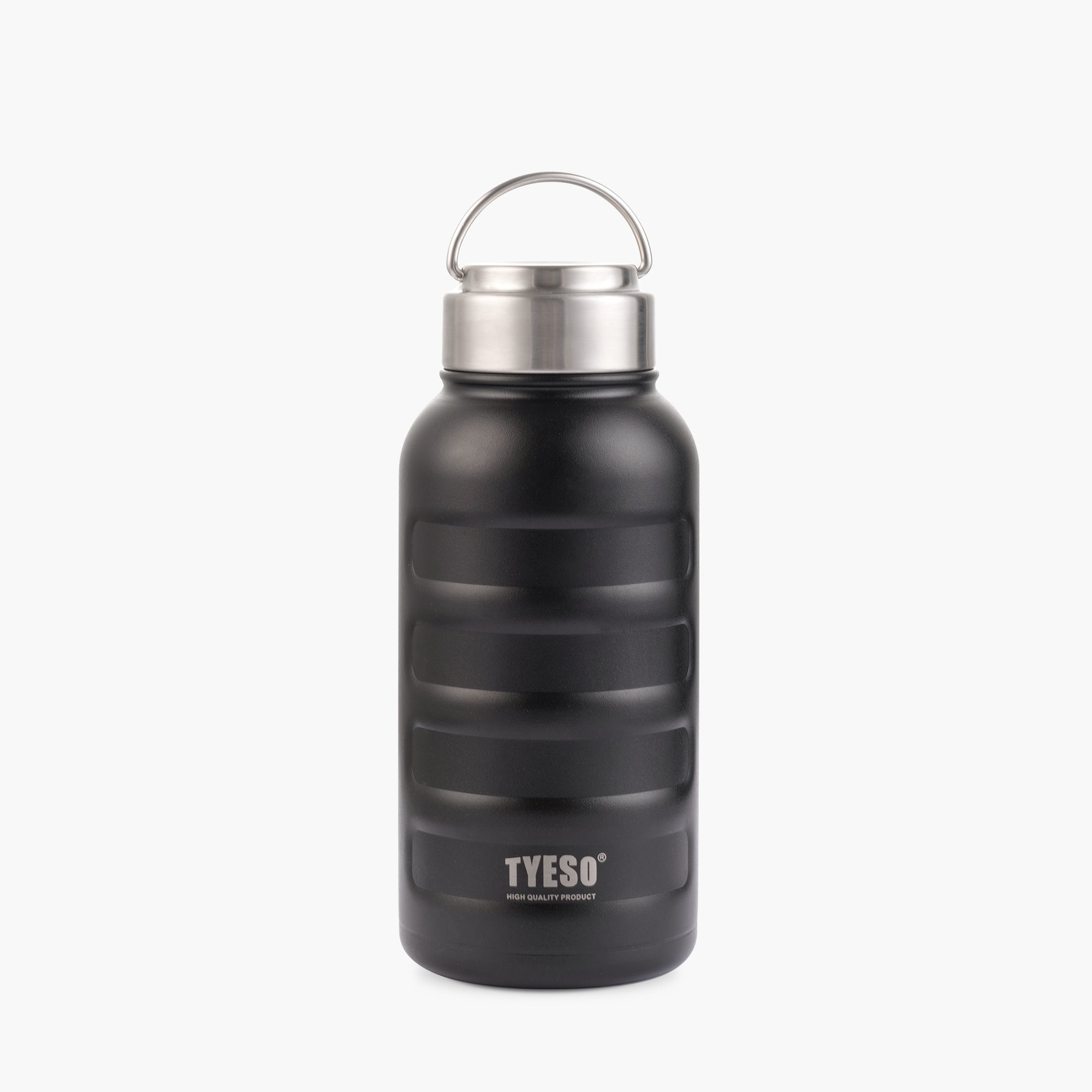 TYESO ASCENT Portable Sports Bottle with lovely shape in Black, 25 oz – carry handle detail #color_black