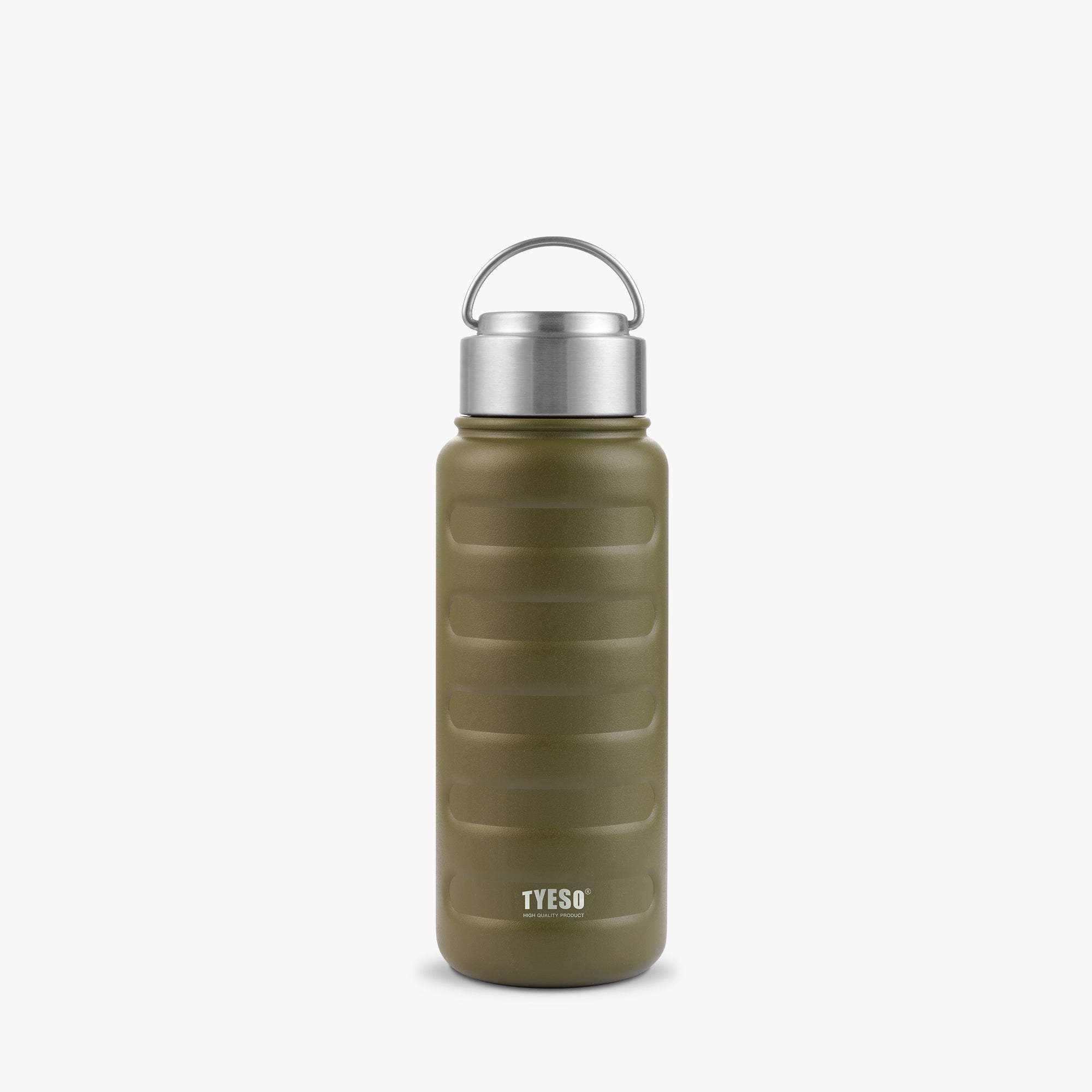 TYESO ASCENT Portable Sports Bottle with lovely shape in Green, 12 oz – carry handle detail #color_green