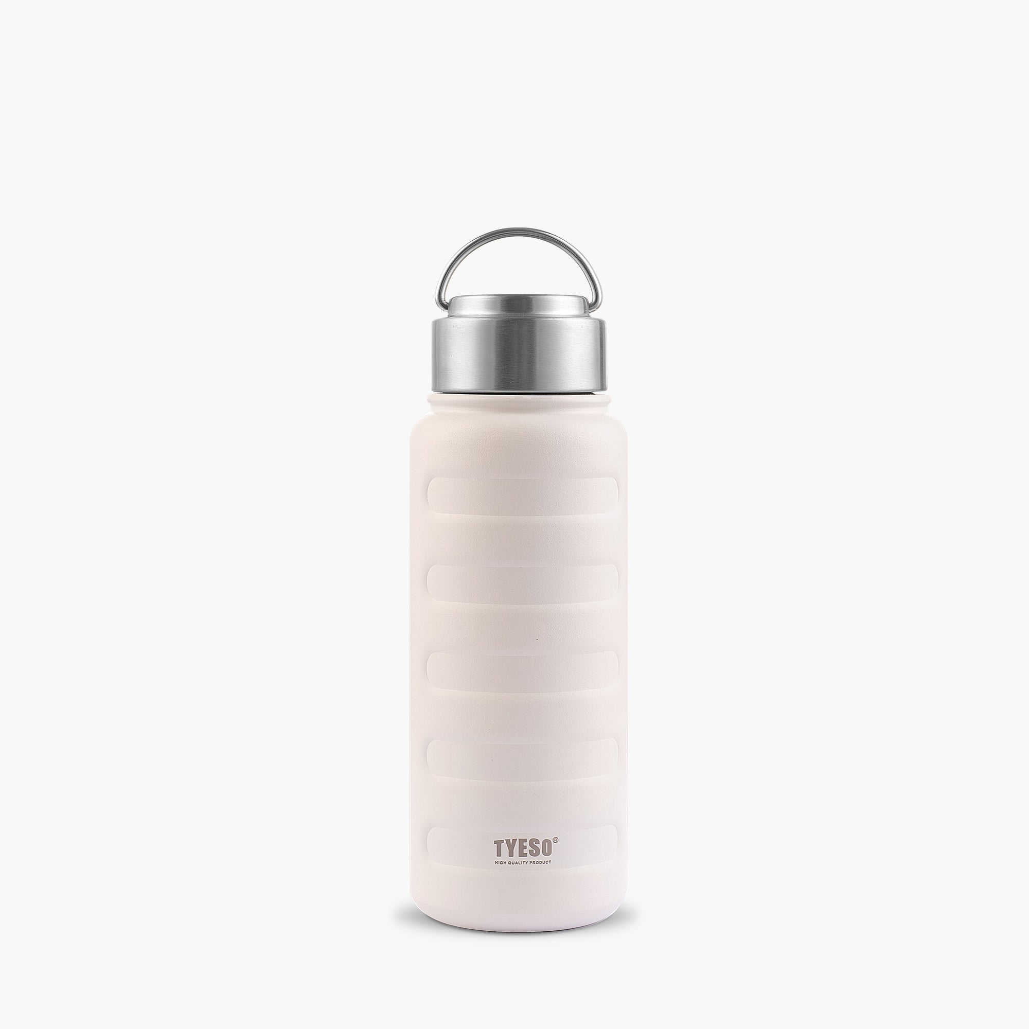 TYESO ASCENT Portable Sports Bottle with lovely shape in White – carry handle detail #color_white