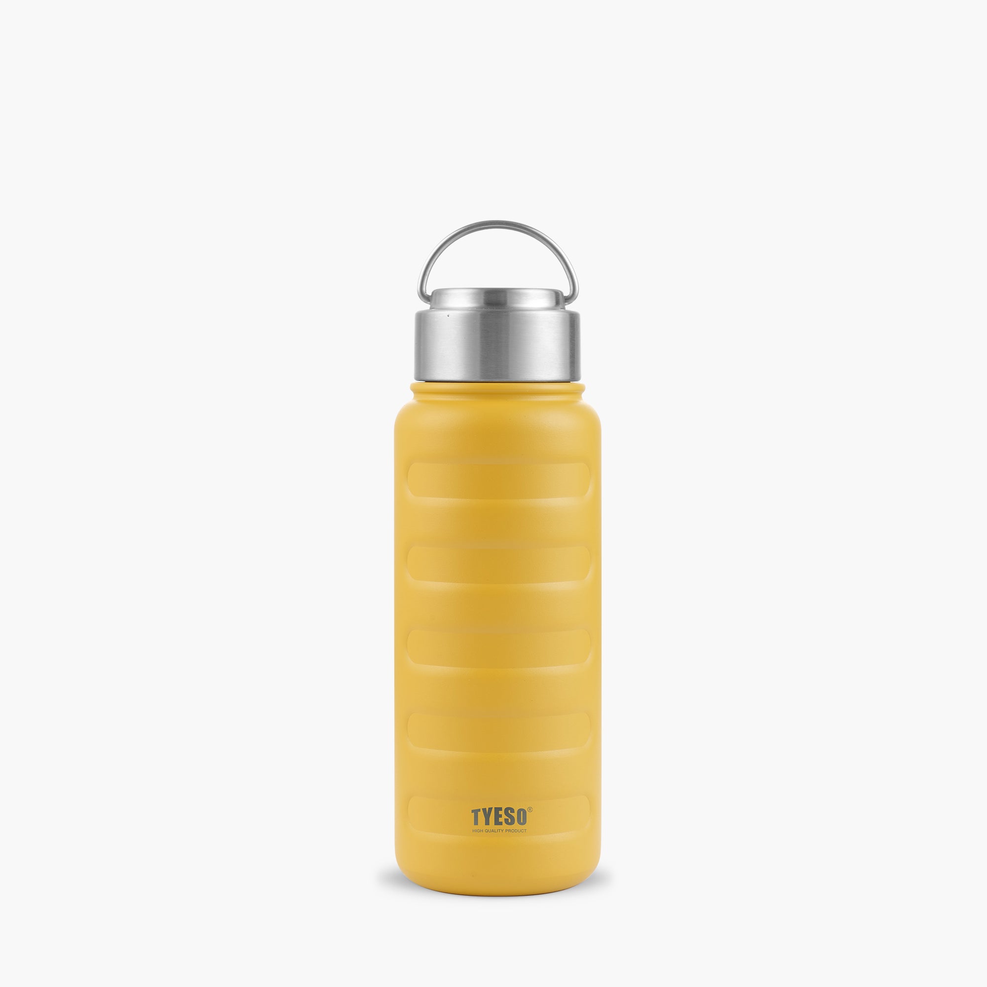 TYESO ASCENT Portable Sports Bottle with lovely shape in Yellow, 12 oz – carry handle detail #color_yellow
