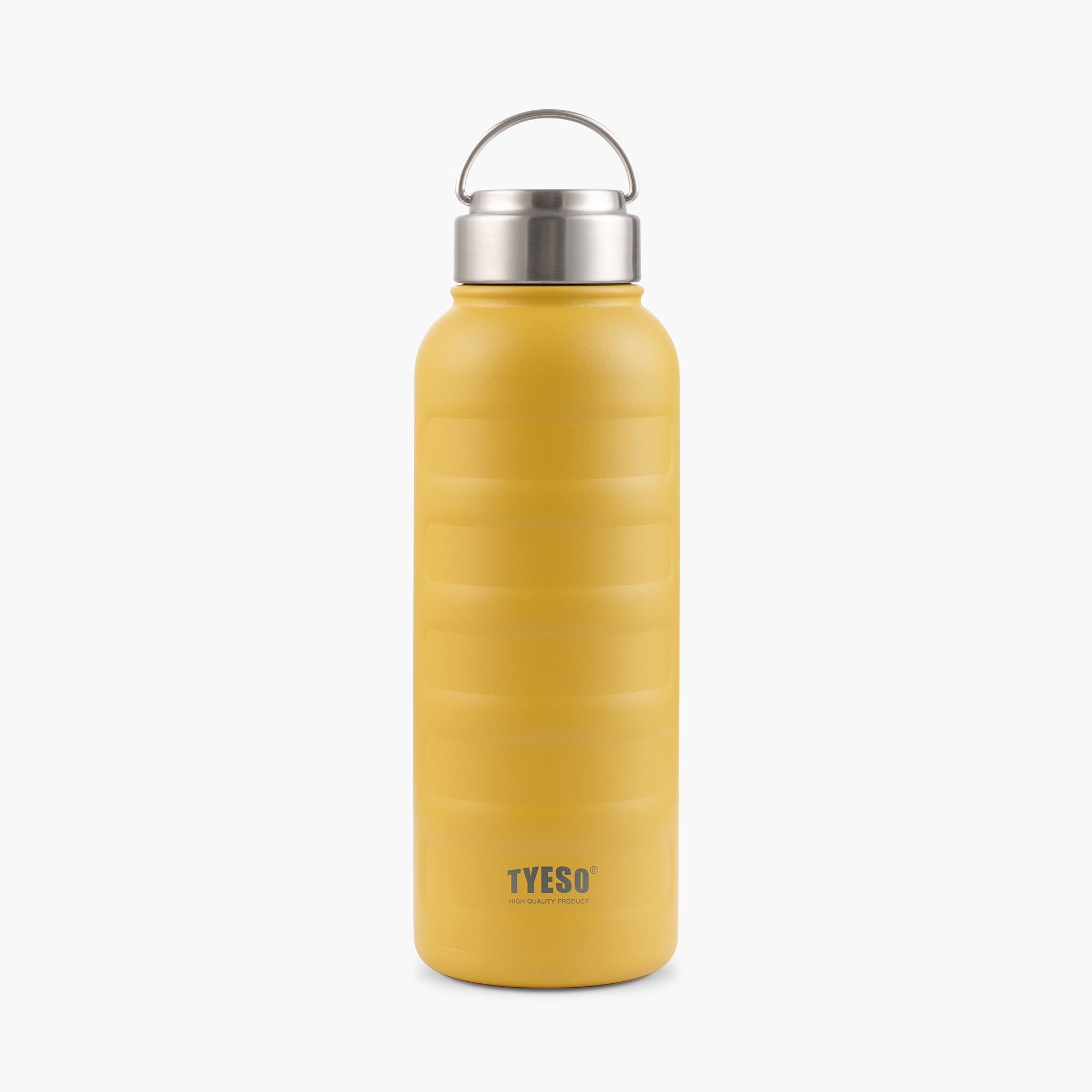 TYESO ASCENT Portable Sports Bottle with lovely shape in Yellow, 34 oz – carry handle detail #color_yellow