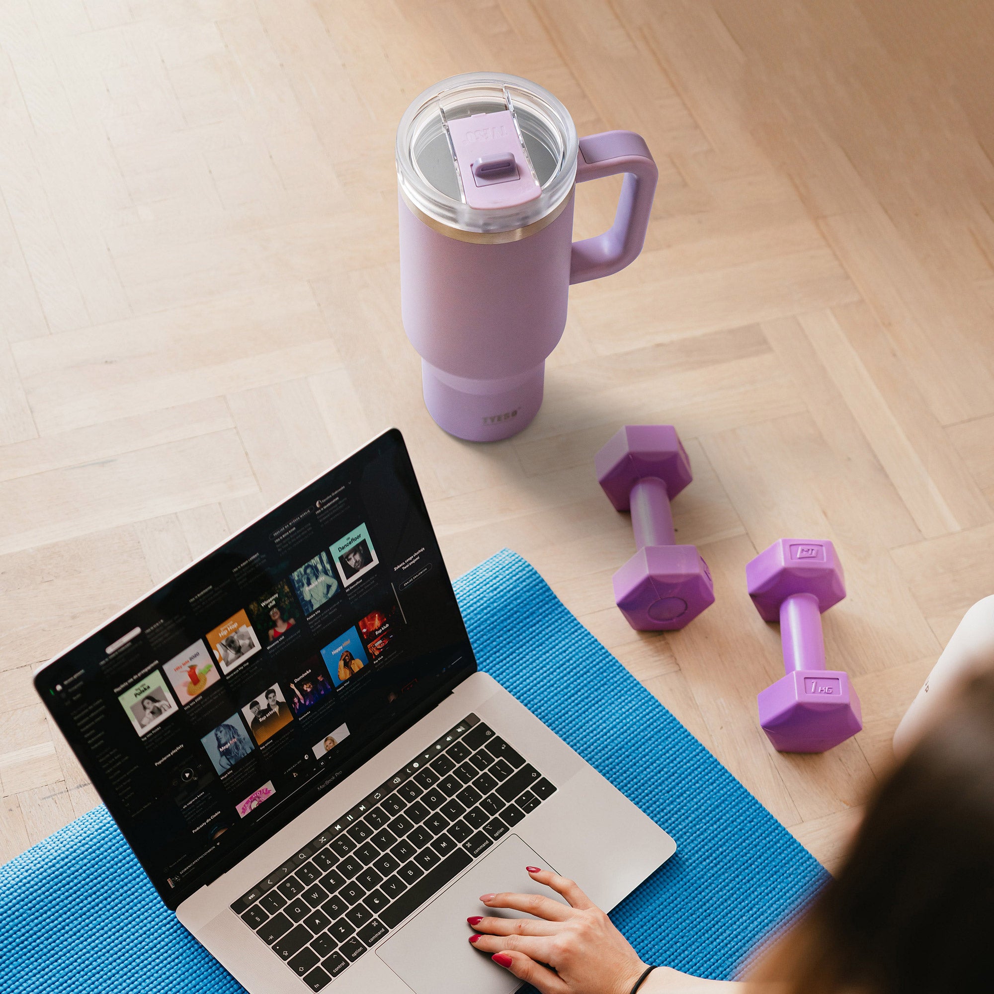TYESO AURA Insulated Travel Tumbler in Purple #color_purple