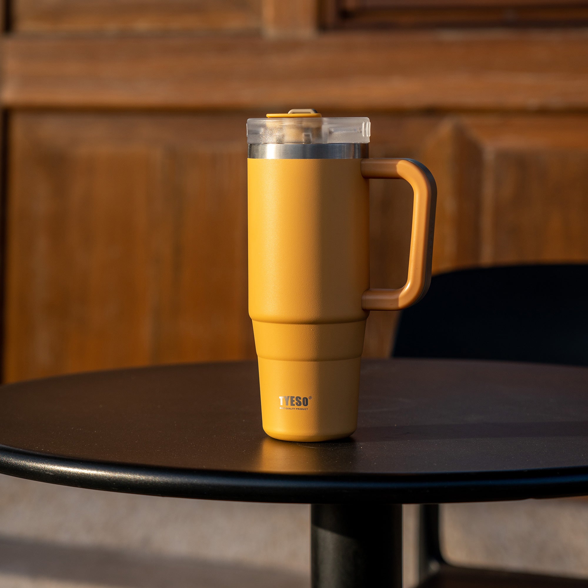 TYESO AURA Insulated Travel Tumbler in Yellow #color_yellow