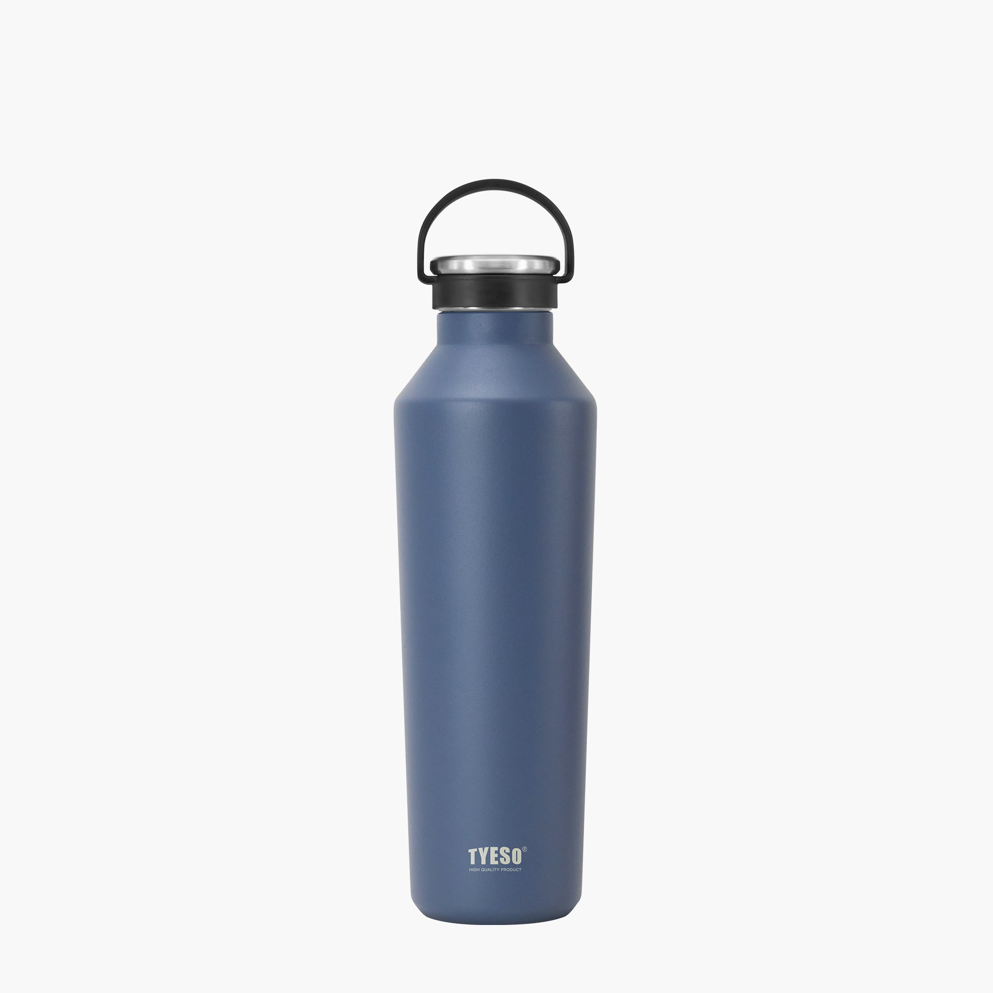 Front view of the blue 30 oz TYESO BEACON insulated sports water bottle #color_blue