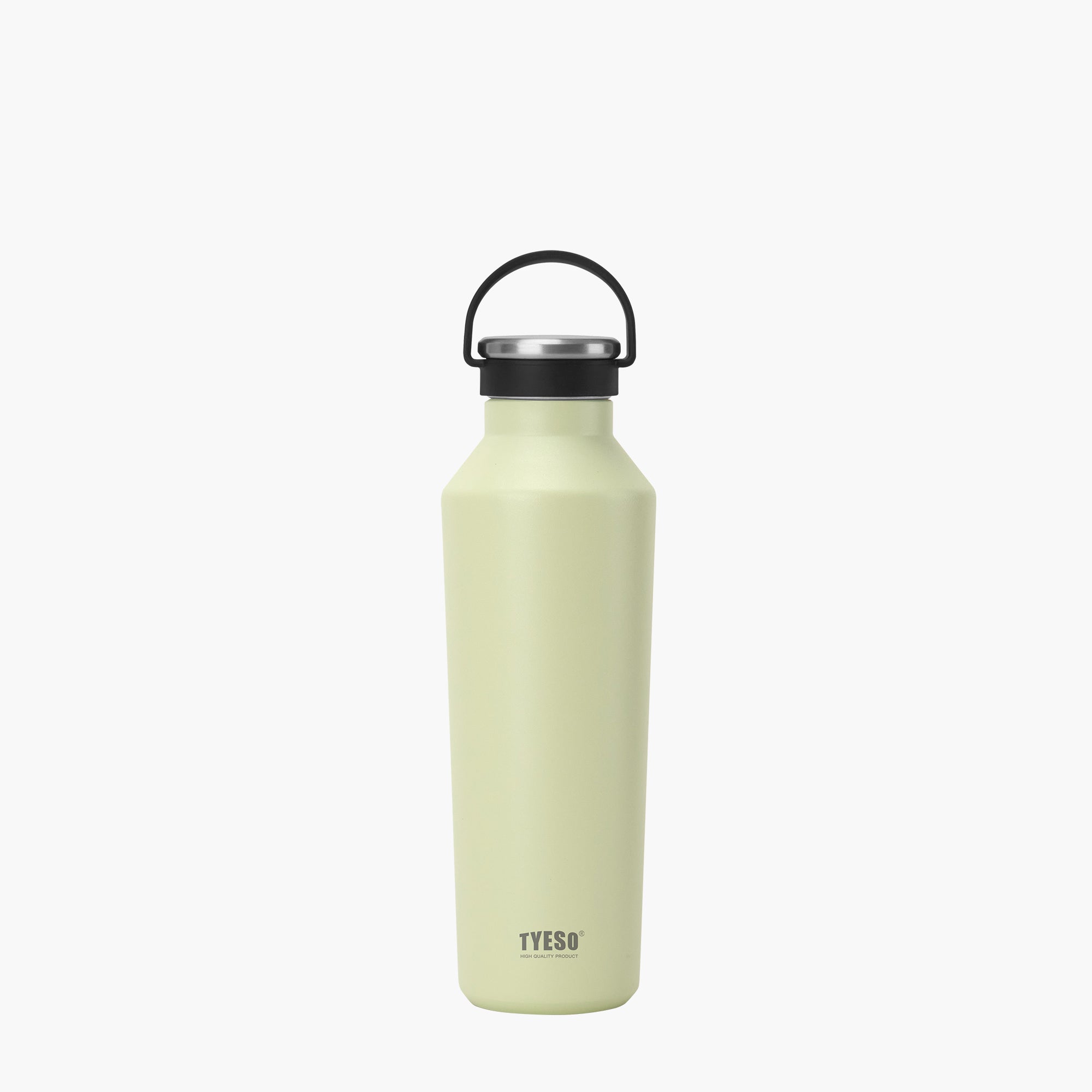 Front view of the khaki 25 oz TYESO BEACON insulated sports water bottle #color_khaki