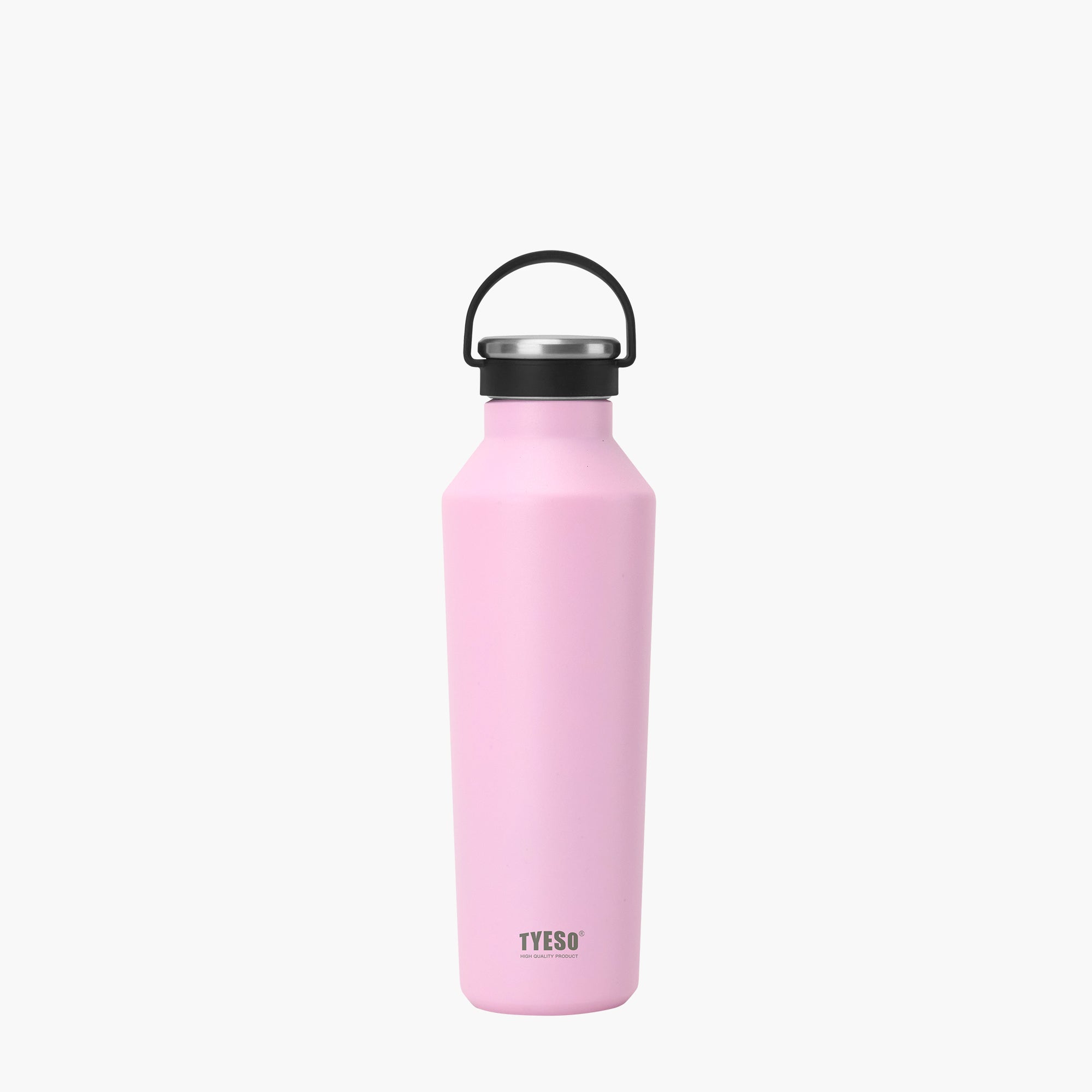 Front view of the pink 25 oz TYESO BEACON insulated sports water bottle #color_pink