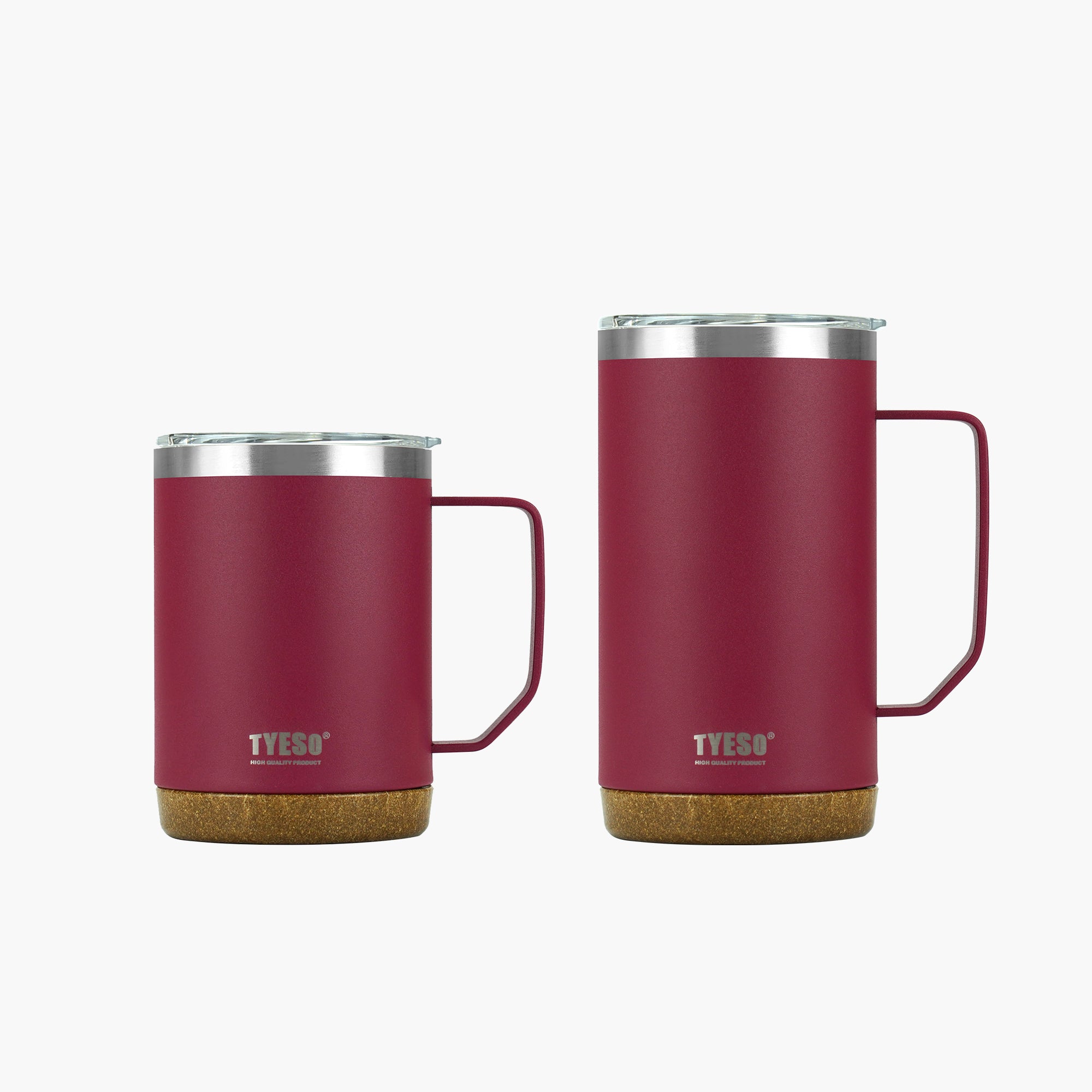 Red TYESO CASK insulated coffee mugs in 18 oz and 24 oz sizes #color_red