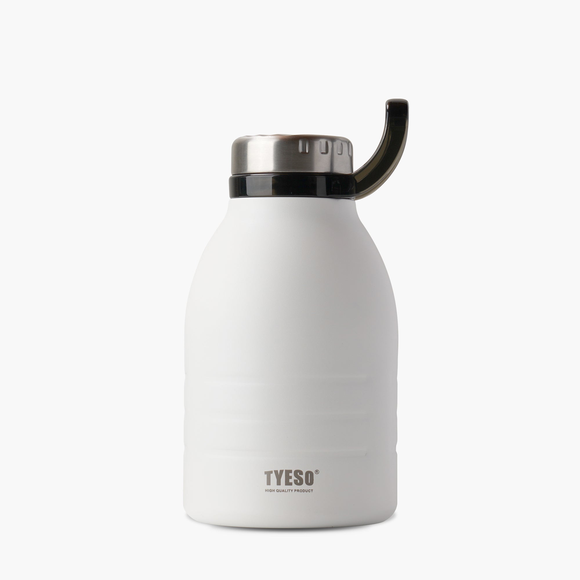 Front view of the white 51 oz TYESO DEPOT large-capacity insulated water bottle #color_white