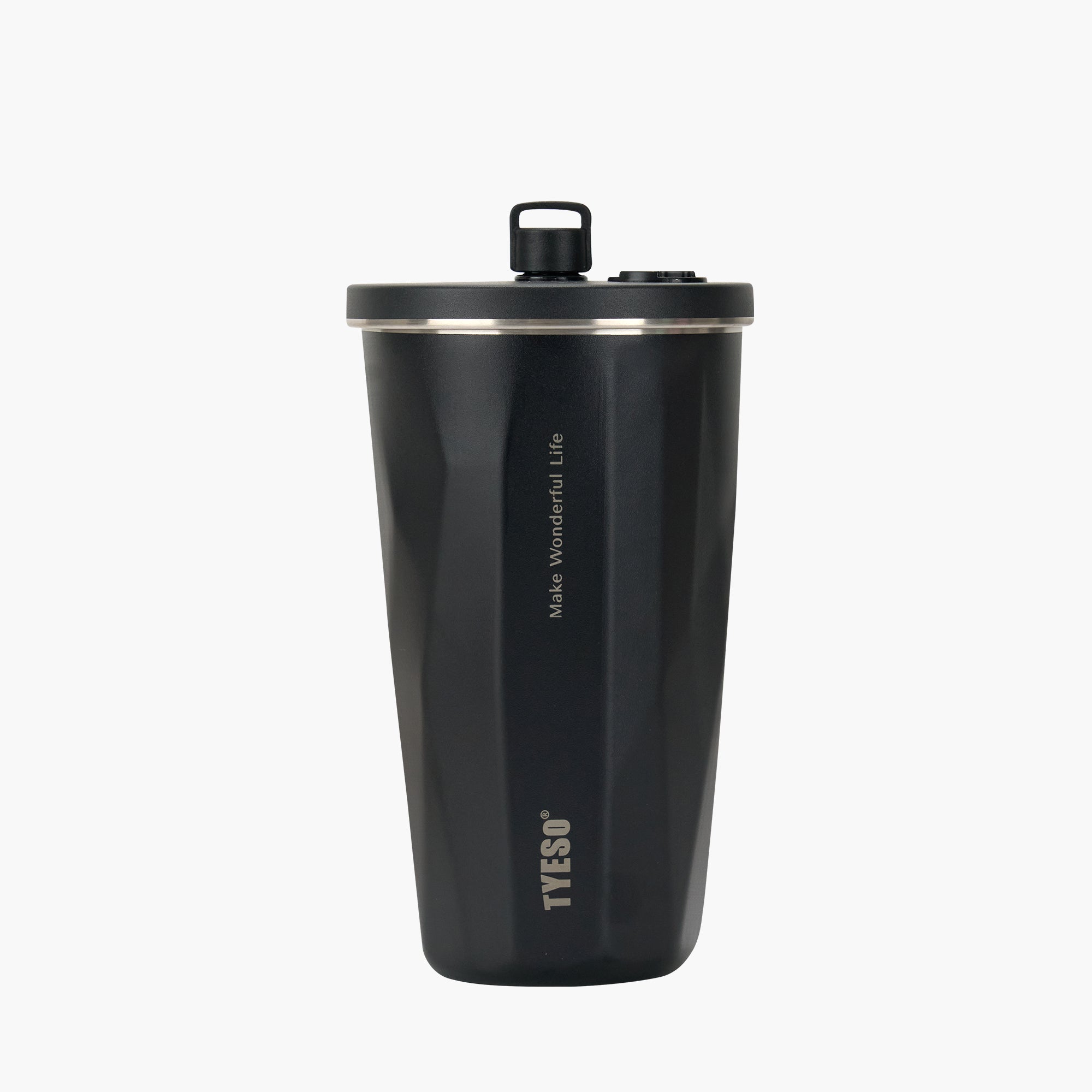 TYESO FLAIR 2.0 Retractable Straw Tumbler in Black #color_Black