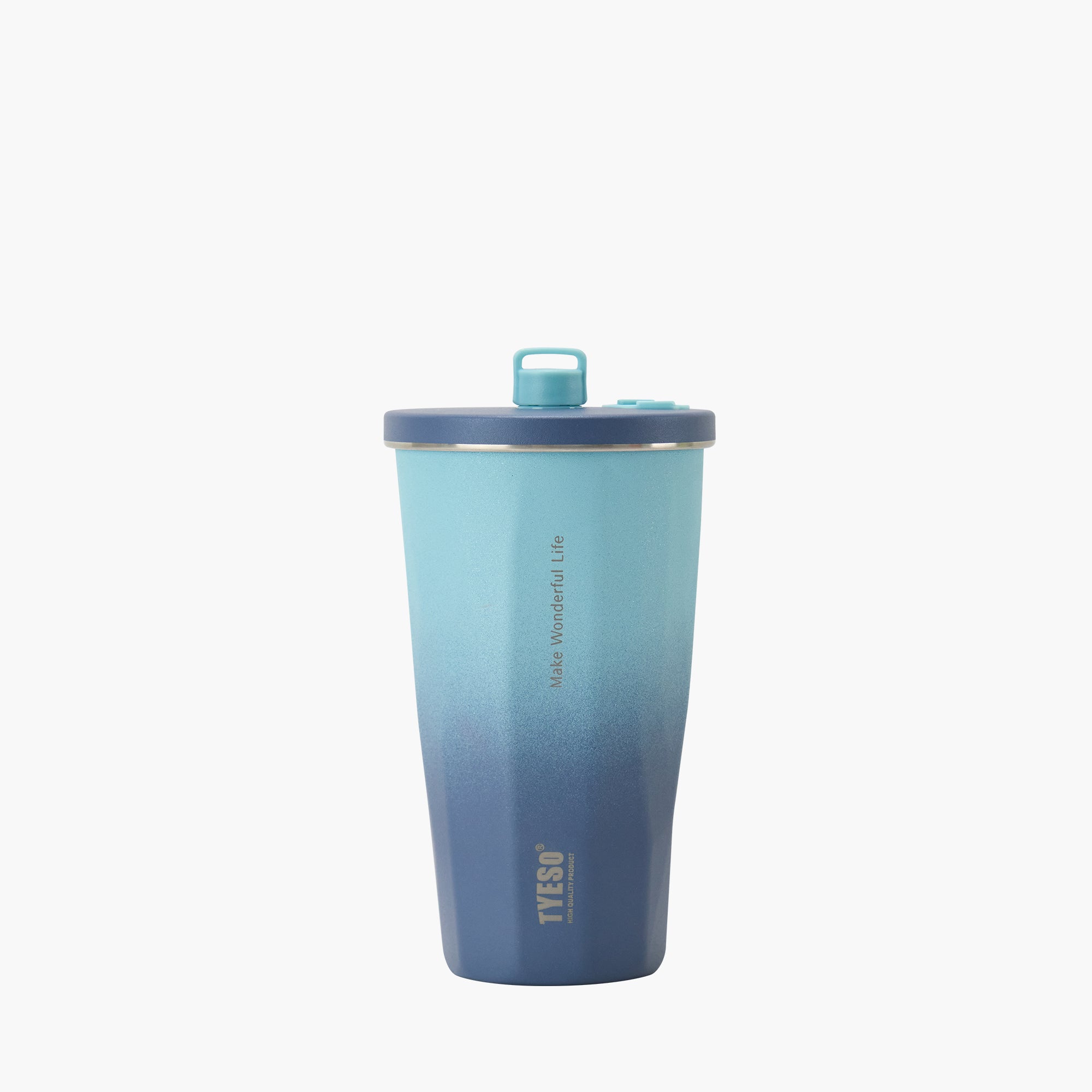 TYESO FLAIR 2.0 Retractable Straw Tumbler in Blue, 16 oz – straw detail #color_blue