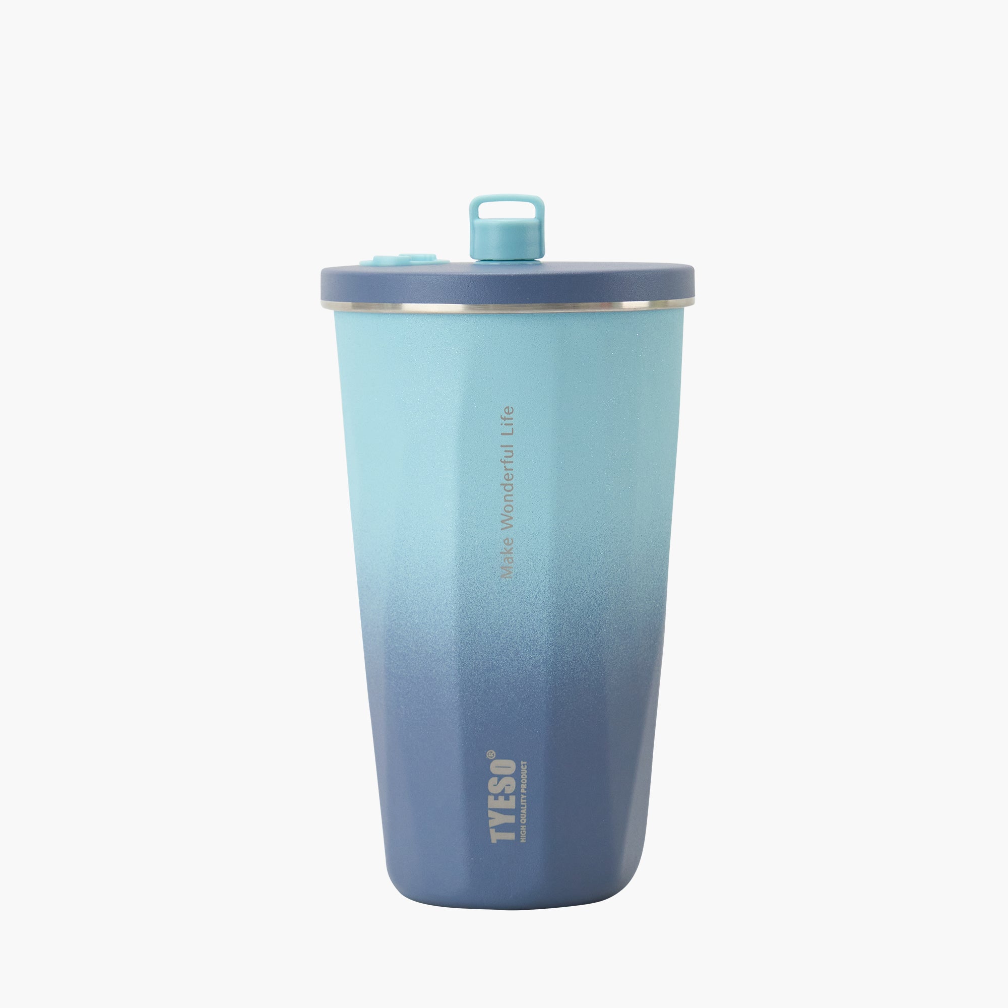 TYESO FLAIR 2.0 Retractable Straw Tumbler in Blue, 20 oz – straw detail #color_blue