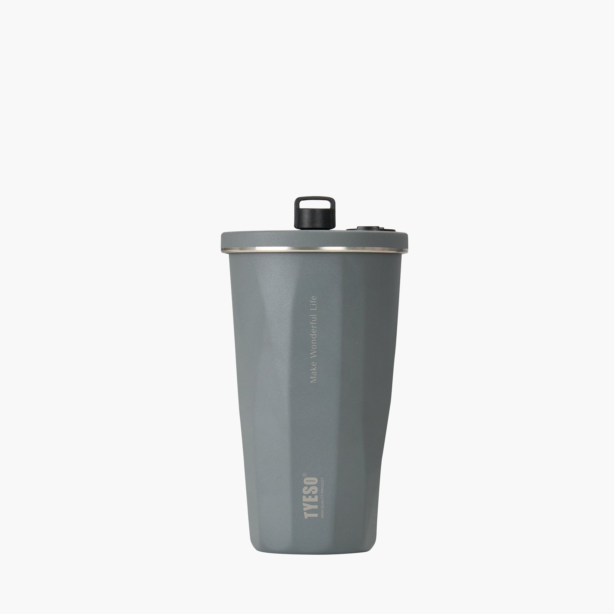 TYESO FLAIR 2.0 Retractable Straw Tumbler in Dark Gray, 16 oz – straw detail #color_Dark Gray