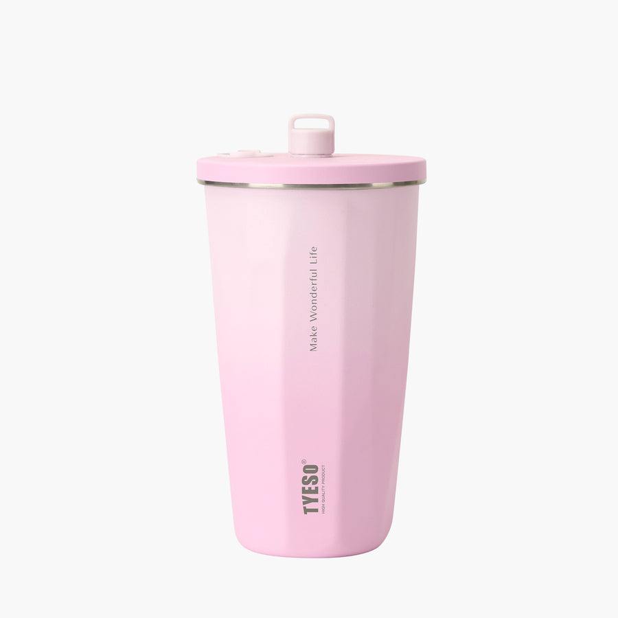 TYESO FLAIR 2.0 Retractable Straw Tumbler in Pink, 20 oz – straw detail #color_pink