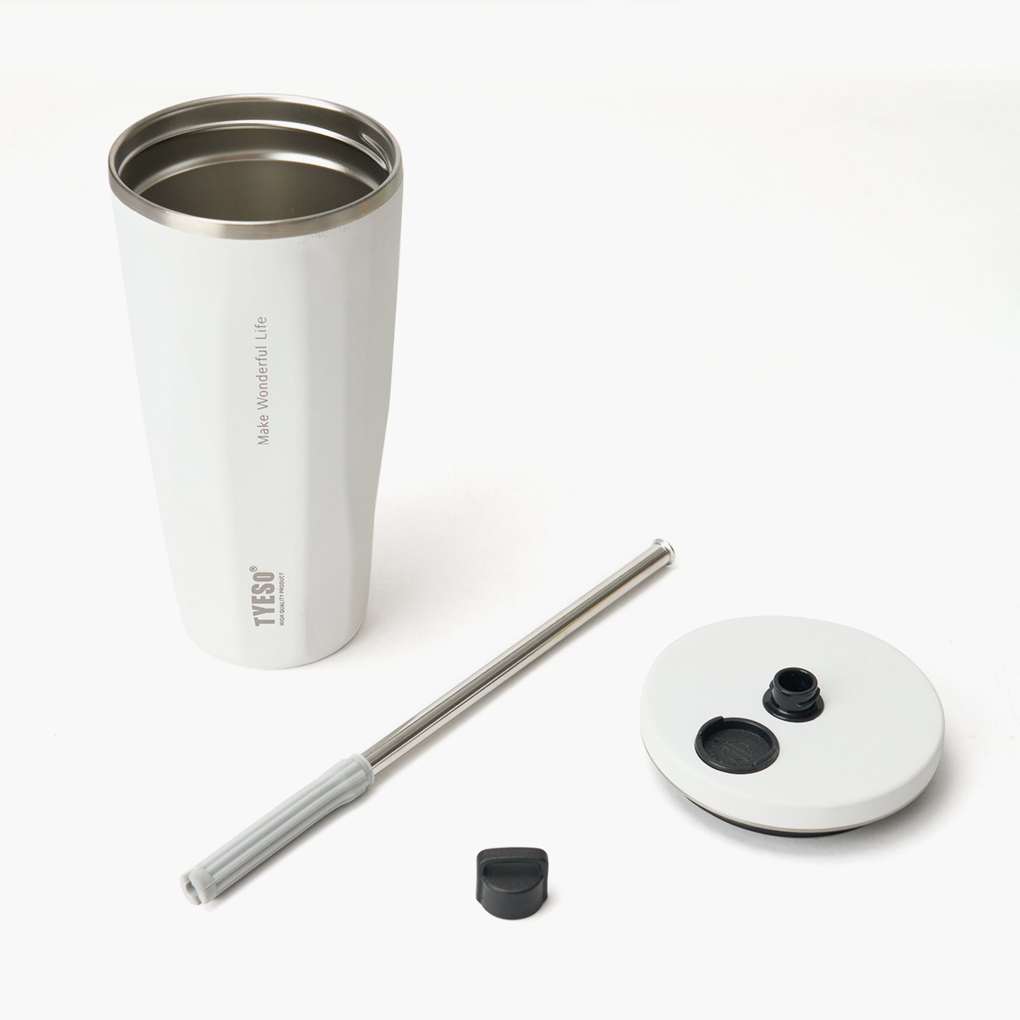TYESO FLAIR 2.0 Retractable Straw Tumbler in White #color_White