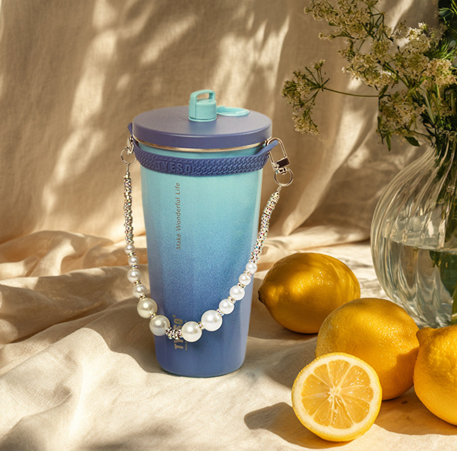 TYESO FLAIR Beaded Lanyard in Blue #color_blue