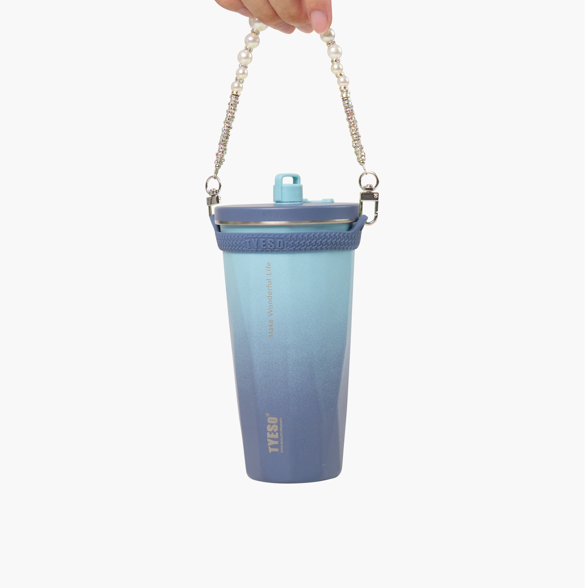 TYESO FLAIR Beaded Lanyard in Blue #color_blue