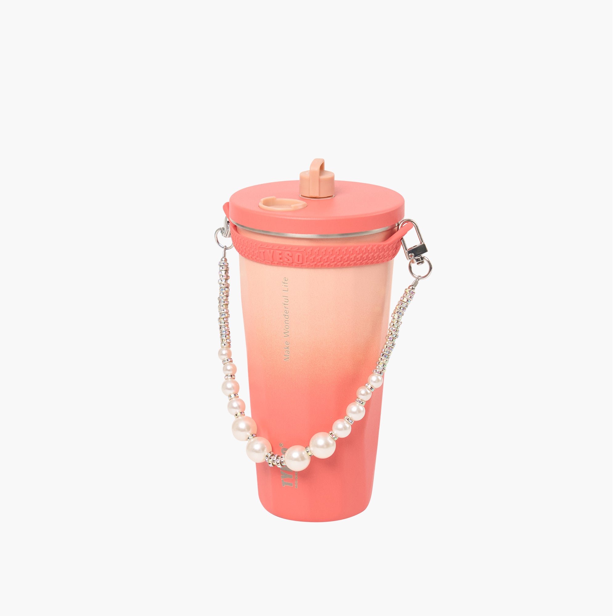 TYESO FLAIR Beaded Lanyard in Orange #color_orange