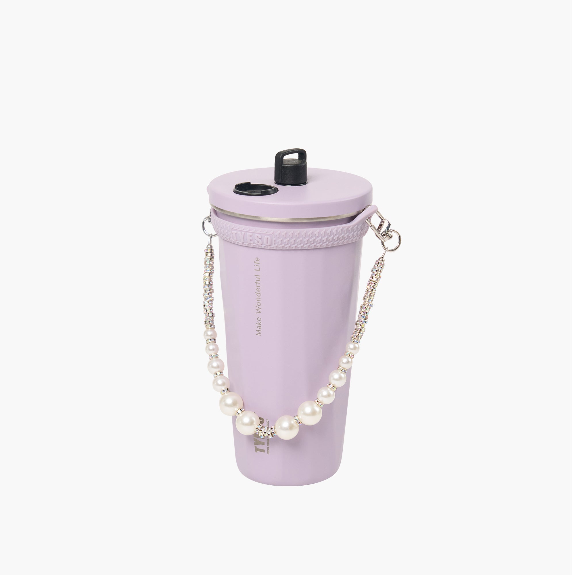 TYESO FLAIR Beaded Lanyard in Purple #color_purple