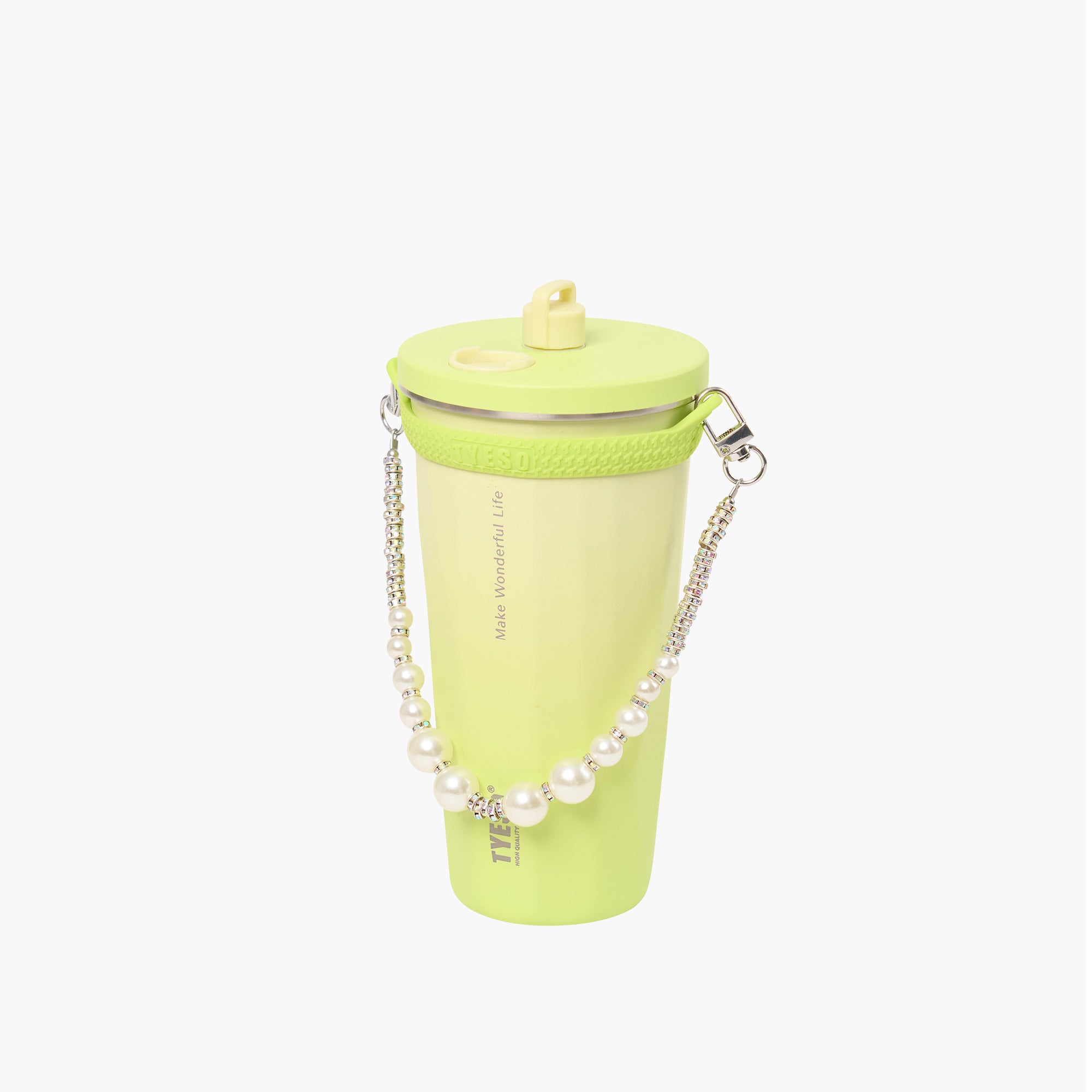 TYESO FLAIR Beaded Lanyard in Yellow #color_yellow