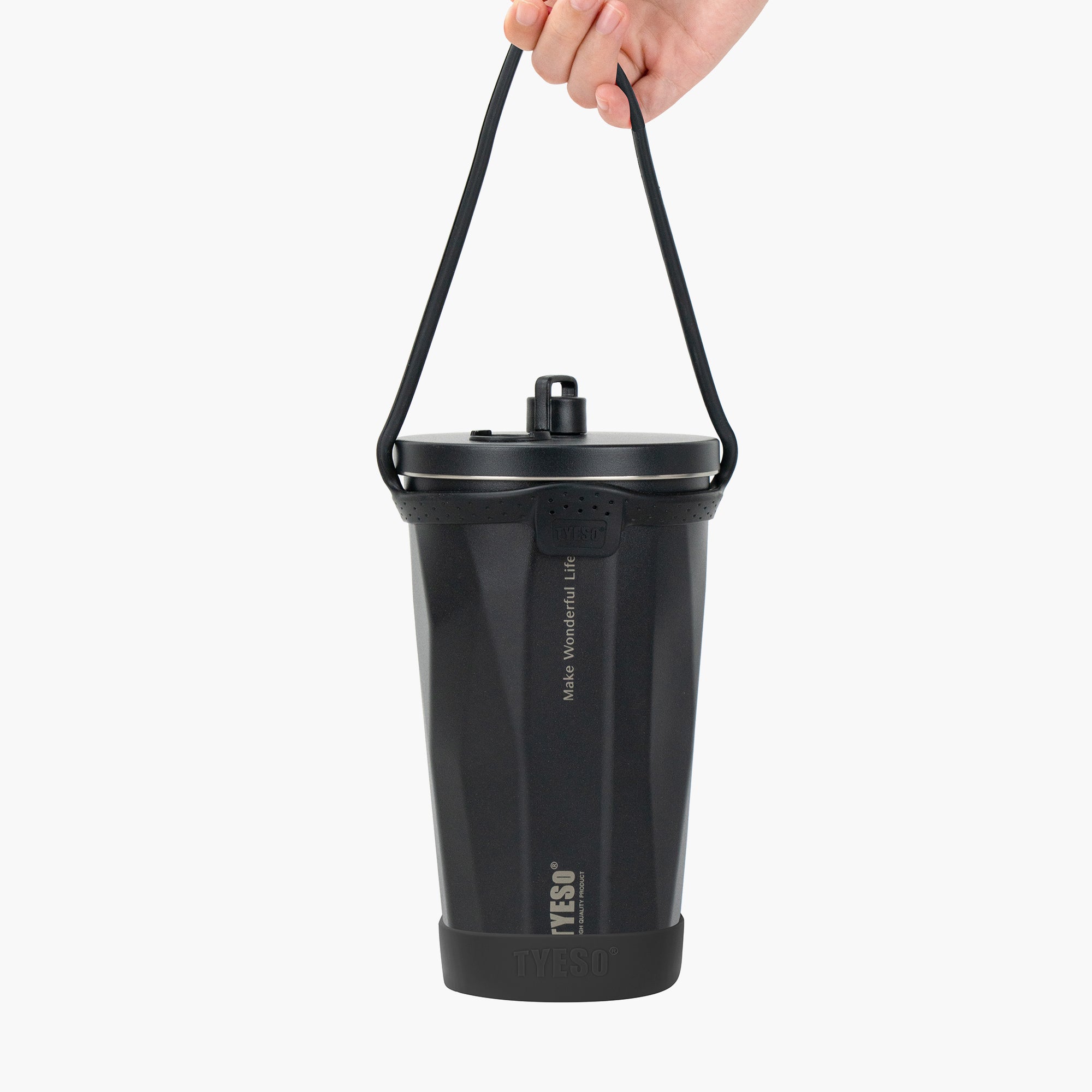 TYESO Silicone Handle for FLAIR Tumbler in Black – in everyday use #color_black