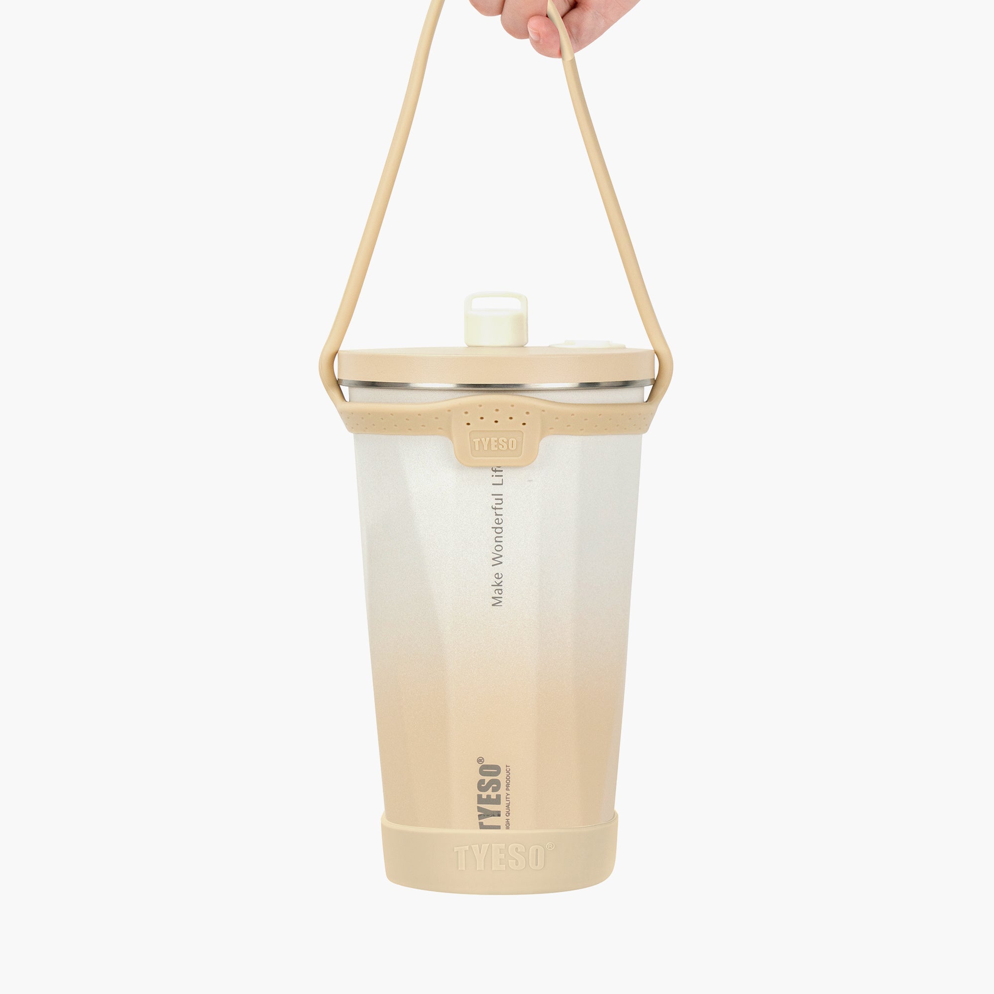 TYESO Silicone Handle for FLAIR Tumbler in Brown – in everyday use #color_brown