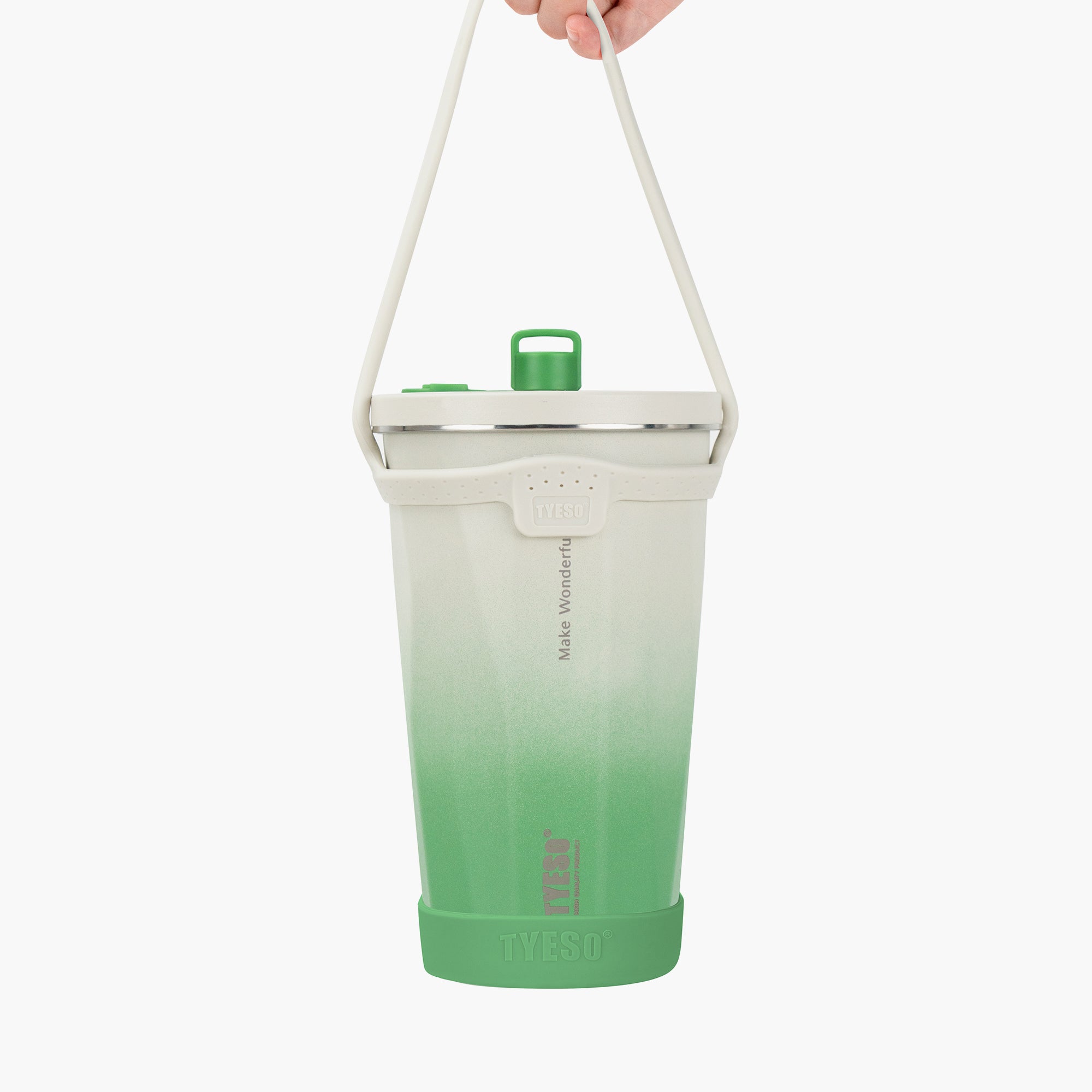 TYESO Silicone Handle for FLAIR Tumbler in Green – in everyday use #color_green